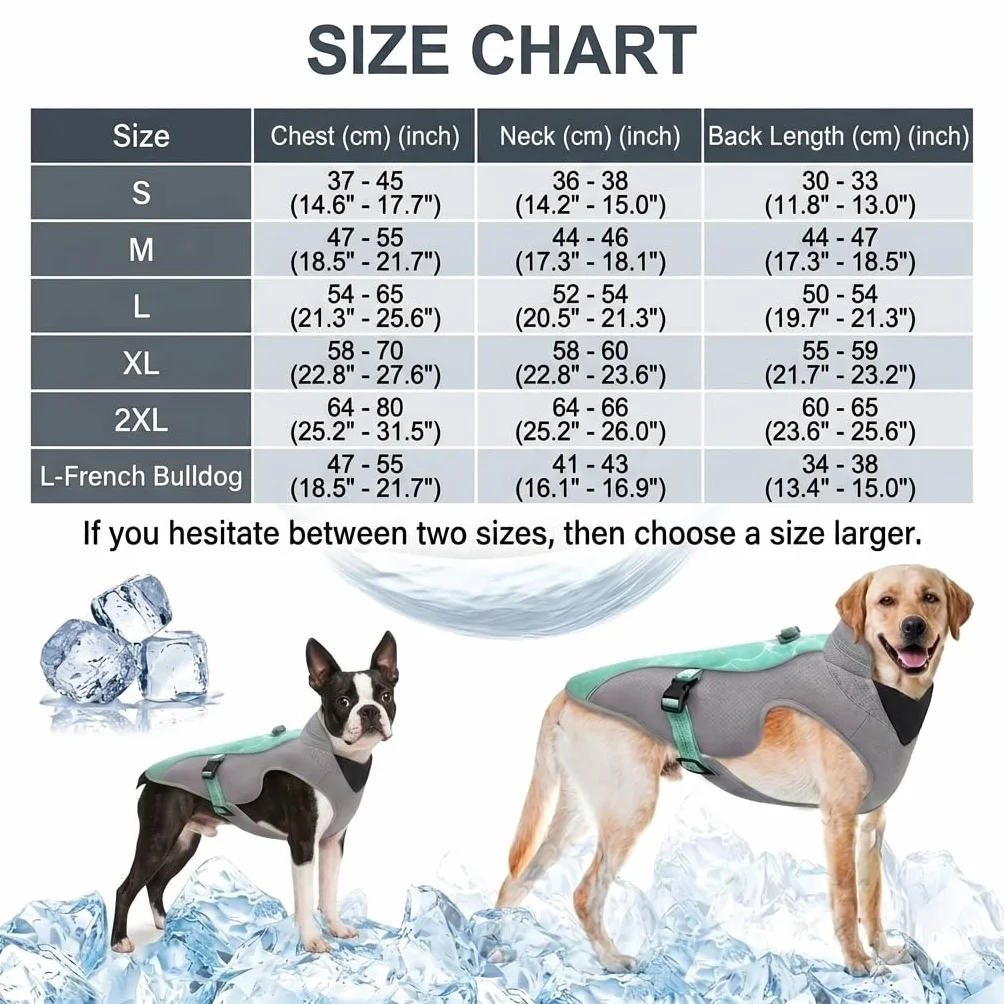 Kleiner Hund Kühlweste Geschirr Reflektierende Hunde Cooler Jacke Mit D-Ring Und Verstellbaren Trägern, Kühl Und Bequem Hundemantel, Sicherheit Sonnengeschützt Und Verdunstungs-Sumpf-Technologie, S