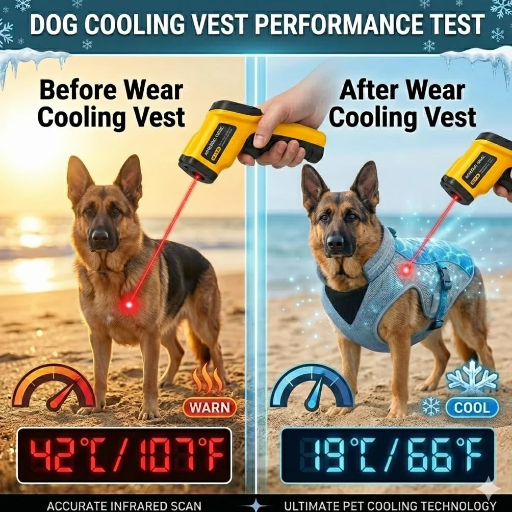Kleiner Hund Kühlweste Geschirr Reflektierende Hunde Cooler Jacke Mit D-Ring Und Verstellbaren Trägern, Kühl Und Bequem Hundemantel, Sicherheit Sonnengeschützt Und Verdunstungs-Sumpf-Technologie, S
