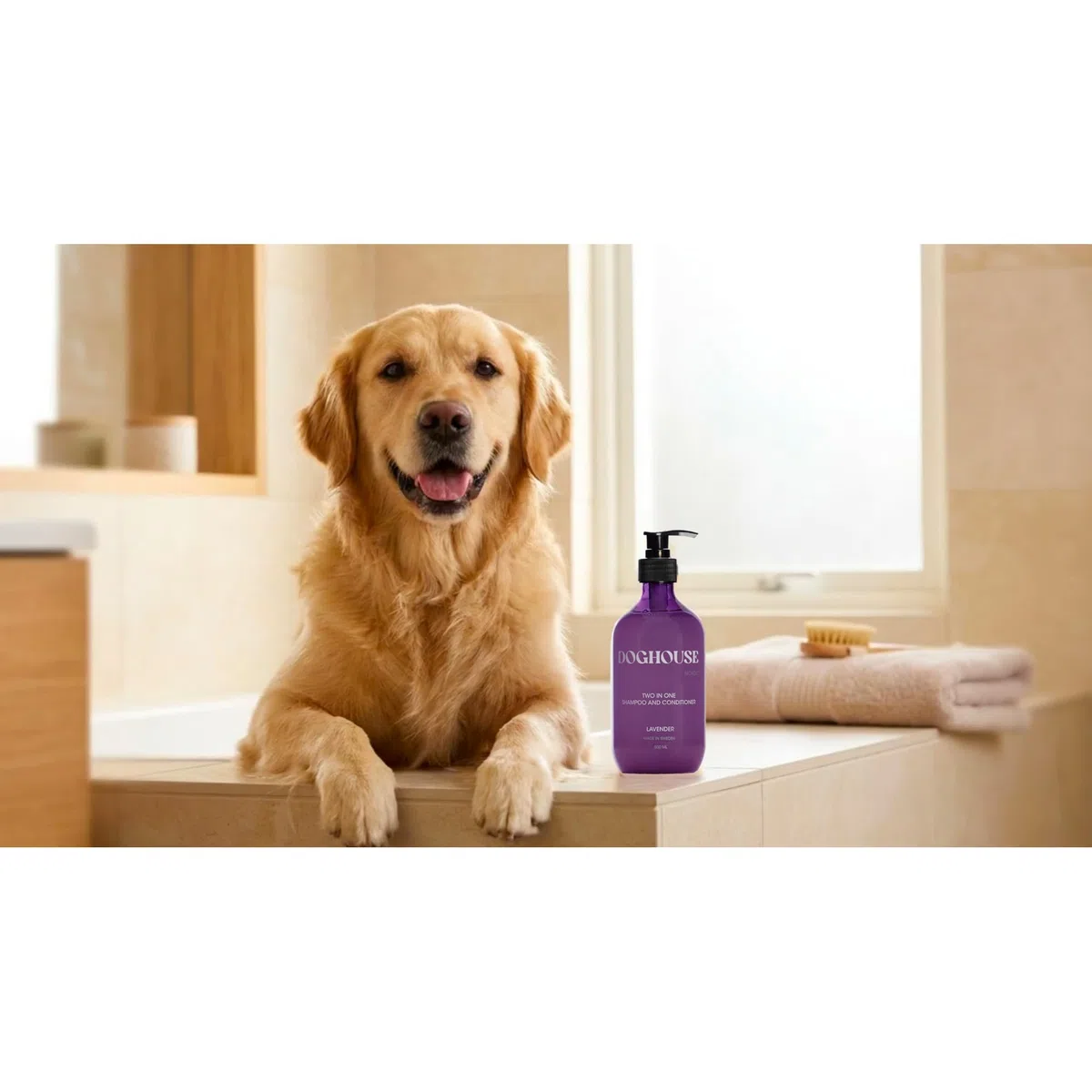 2-in-1 Lavendel Hundeshampoo und Spülung – 500ml: Beruhigendes, veganes Shampoo für weiches, glänzendes Fell und empfindliche Haut – Ideal für Hundepflege und Fellpflege (Lavendel)