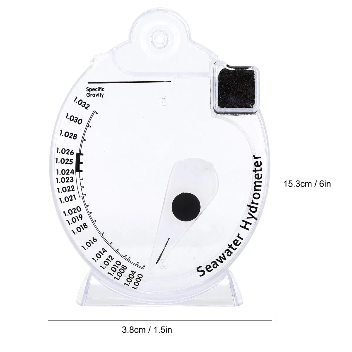 Pssopp Salzwasser-Hydrometer Genaues Meereshydrometer Aquarium Marine Salinity Meter Zur Nachahmung des Meerwasser-Salzgehaltstests(HD-T-H018)