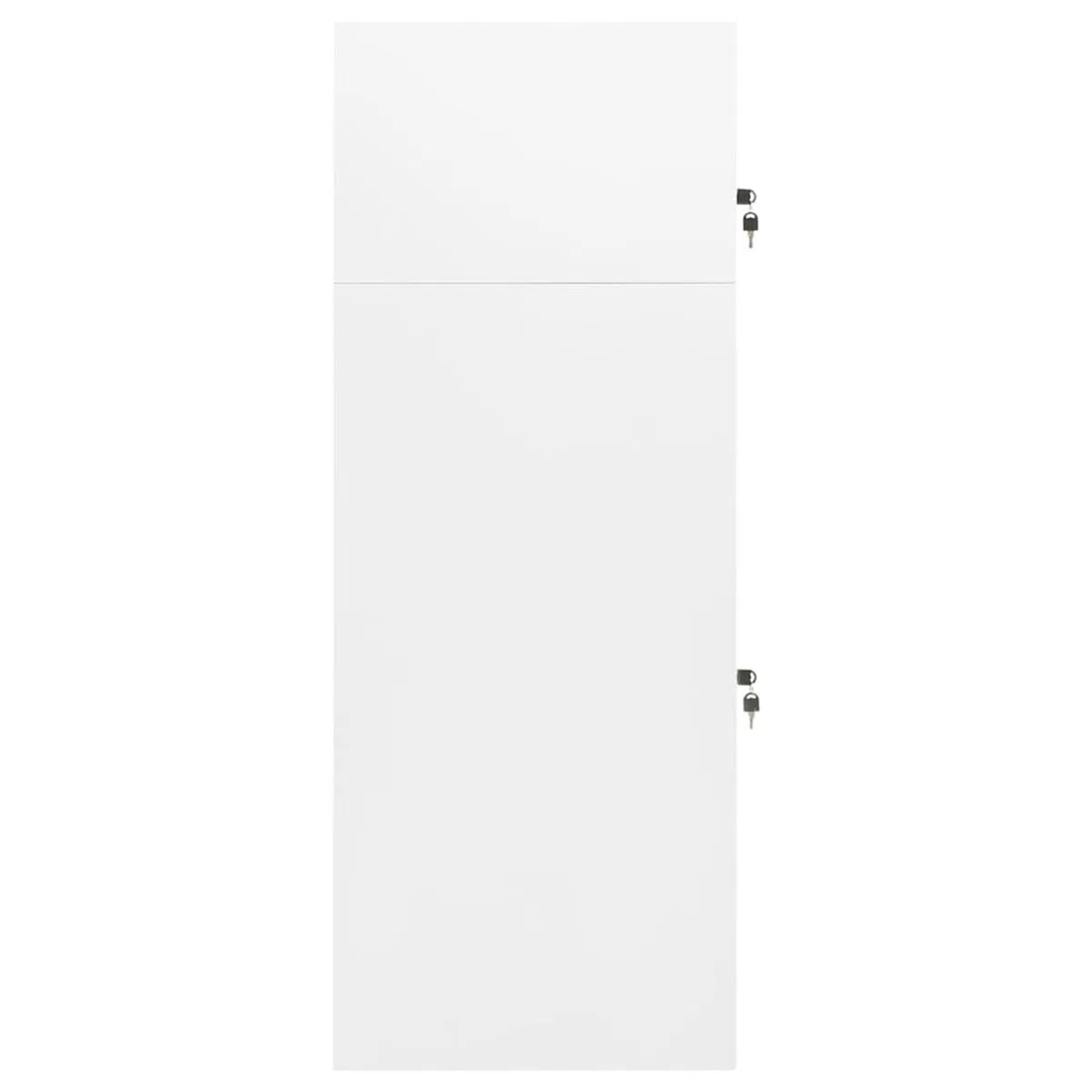 Sattelschrank Weiß 53x53x140 cm Stahl Sattelschrank 339599