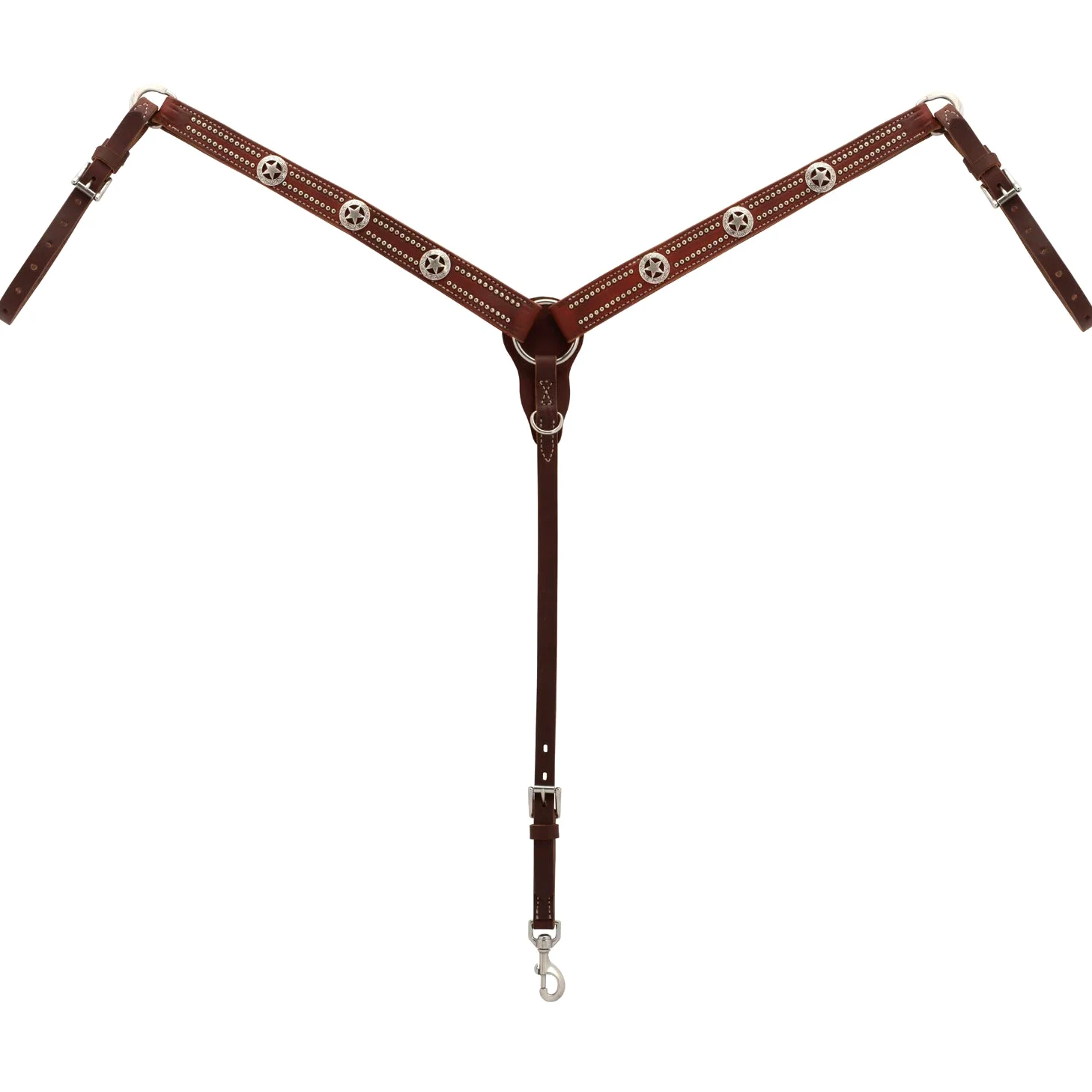 Weaver Leather Texas Star Brusthalsband, geöltes Canyon Rose Harness Leder