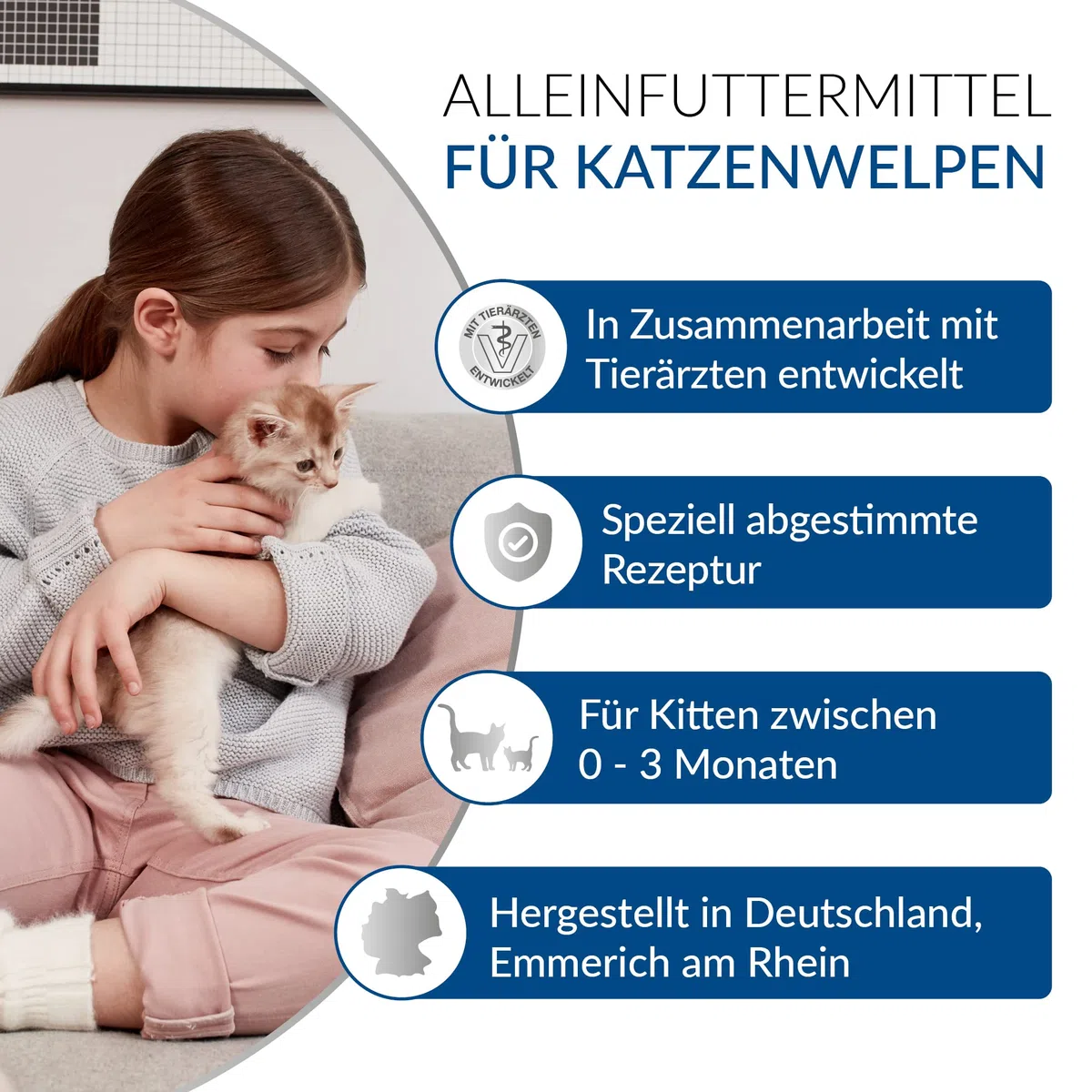 GimCat Kitten Goat Milk - Ziegenmilchpulver als Alleinfutter für Katzenbabys bis zum 3. Monat - 1 Dose (1 x 200 g)