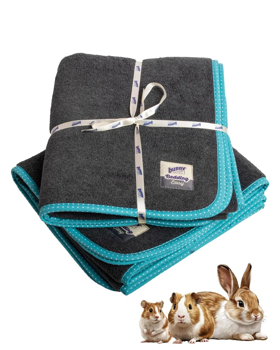 bunnyNature Bedding Easy Türkis - Waschbare PIPI-Pads für Meerschweinchen, Kaninchen - Kleintier Decke - Weicher Fleece & Saugstarker Molton - Antiallergisch
