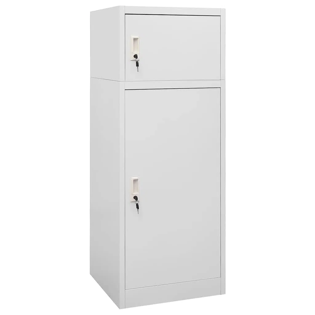 Sattelschrank Hellgrau 53x53x140 cm Stahl,Sattelhalter,339600