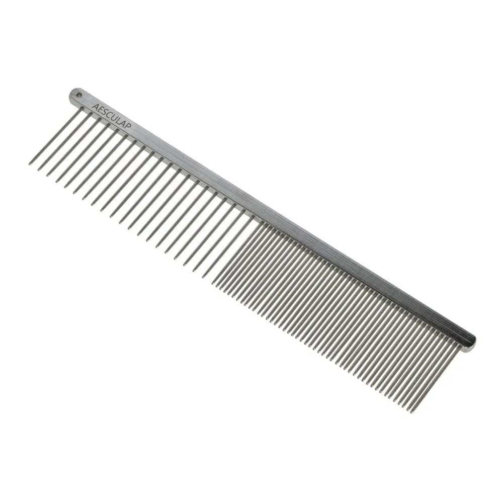 Kerbl VH401 Aesculap Fellkamm mit Edelstahlgriff, 190mm x 40mm, 72 Stück