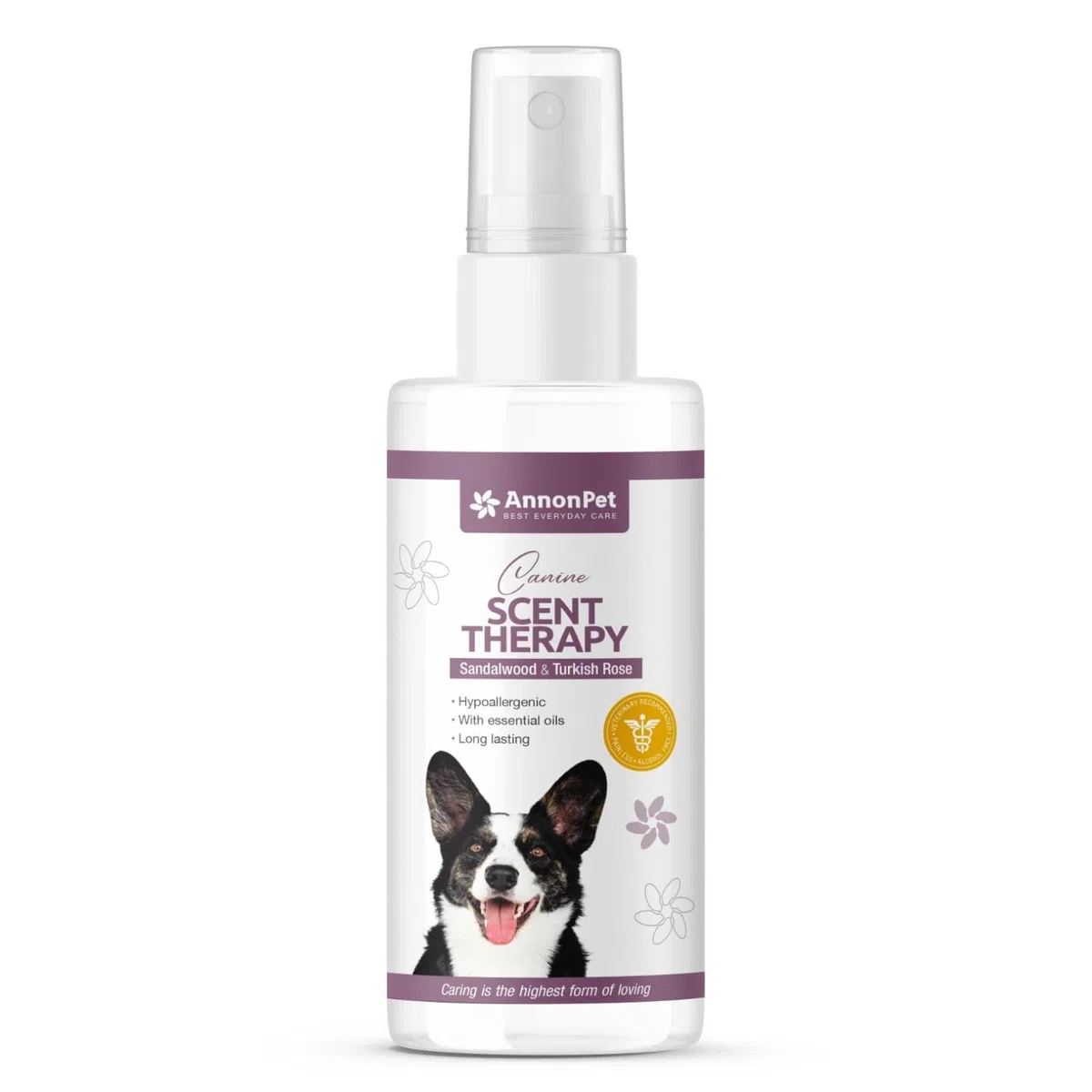 Parfüm für Hunde Sandelholz & Türkische Rose | sanft und entspannend | Vom Tierarzt empfohlen | langanhaltend | 150 ml Spray | ideal für empfindliche Tiere | natürlicher und