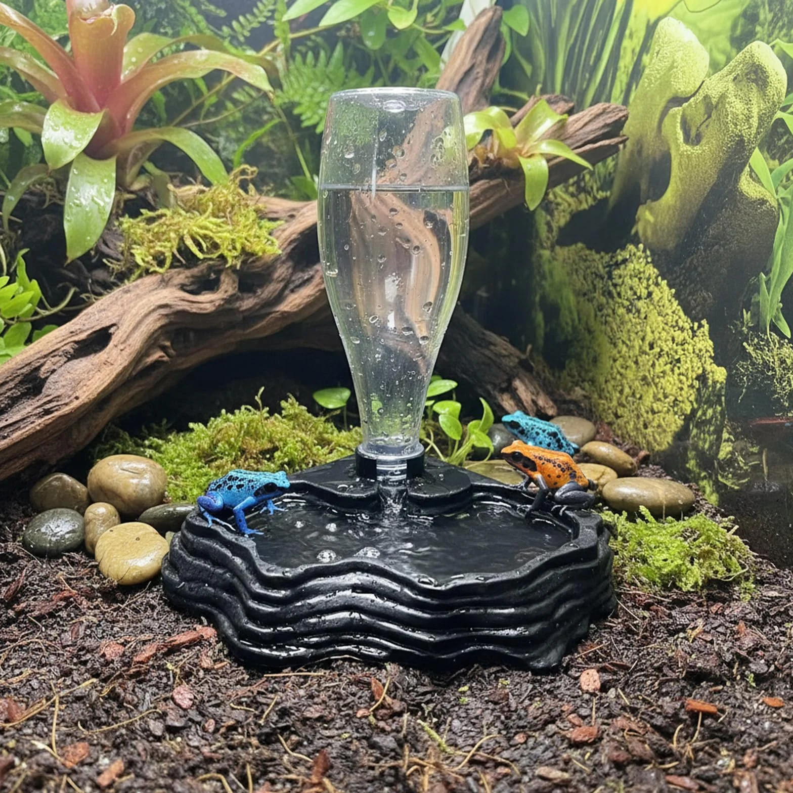 Wasserspender für Reptilien,Schildkröten Wasserschale Automatischer Wasserreservoir,Boden Wasserspender Terrarium-Wassernapf,für Schildkröten,Reptilien