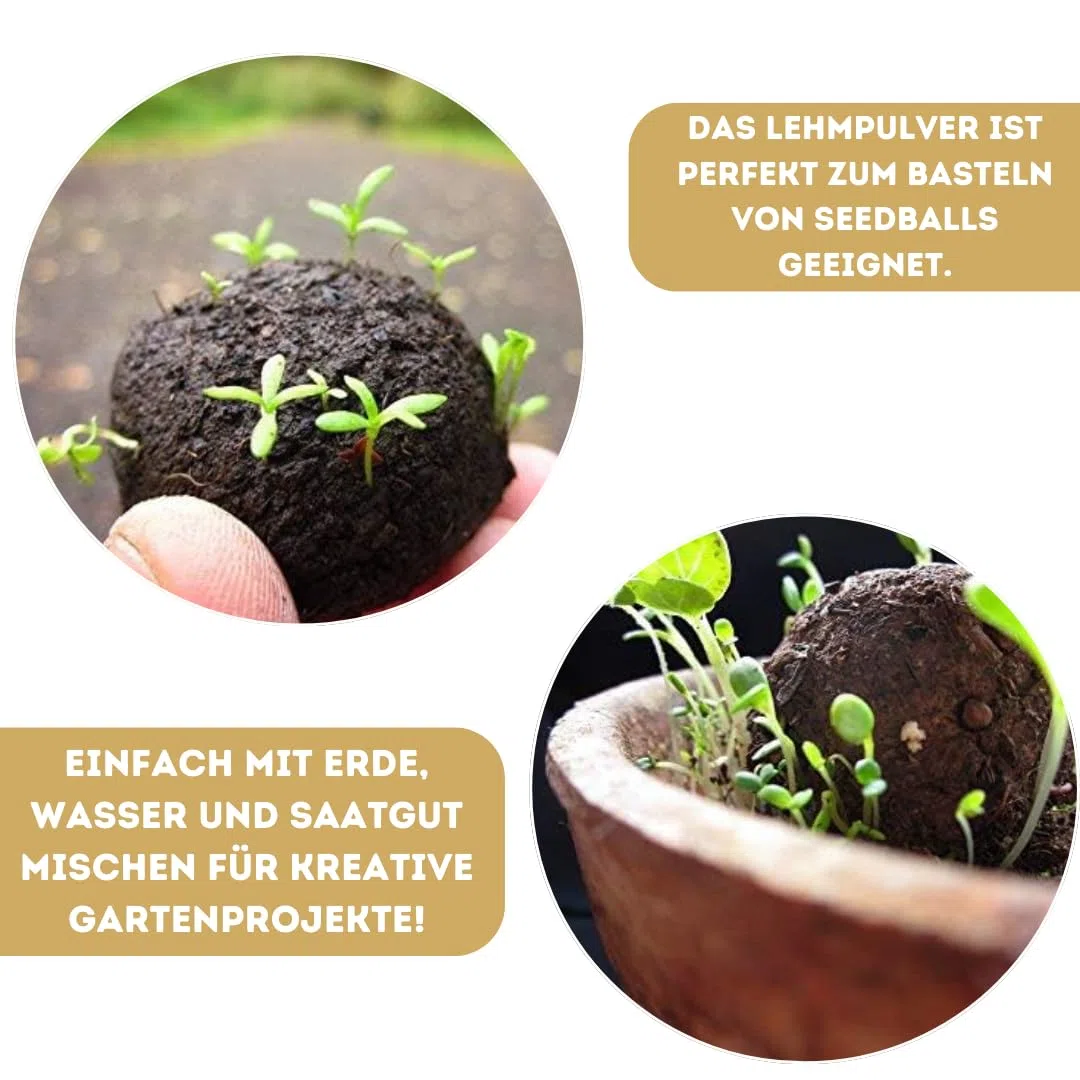 Doubleyou Geovlies & Baustoffe Lehmpulver | 5 Kg | Naturprodukt | Ideal für Terrariengestaltung und Insektenhotels | Perfekt zum Modellieren und Basteln | Terrariensand I Bodengrund I Samenbomben