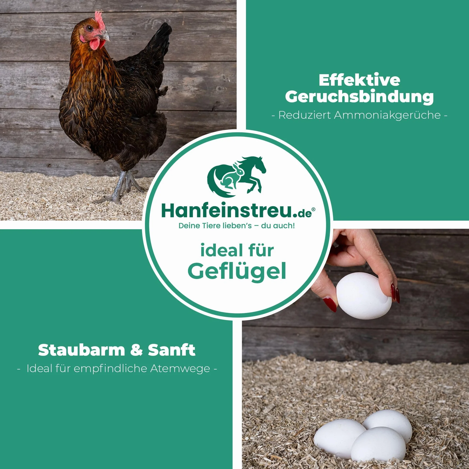 Hanfeinstreu mit Lavendel für Kleintiere, Hühner und Pferde, 30 Liter, 100% Naturprodukt, Extrem Saugfähig, Staubarm, Geruchsbindend, Nachhaltig und Langlebig