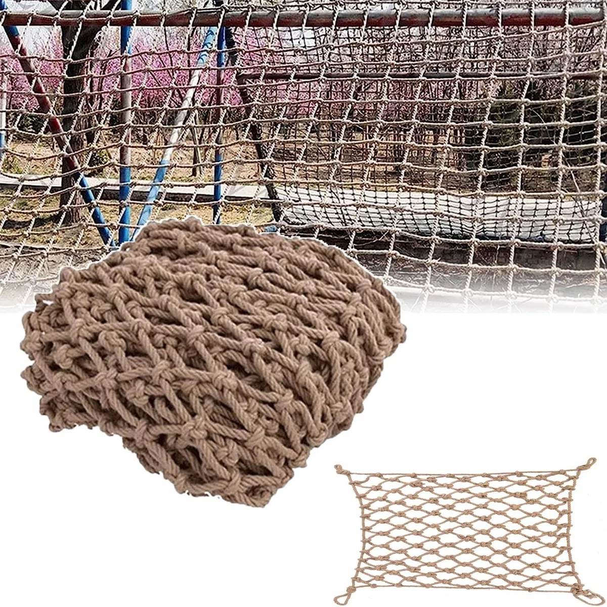 Generisch 23x26FT Kinderspielplatz-Seilnetz 1cm Kletterleiter Hängemattennetz C für Outdoor-Spaß Ideal für Kinderaktivitäten & Abenteuer
