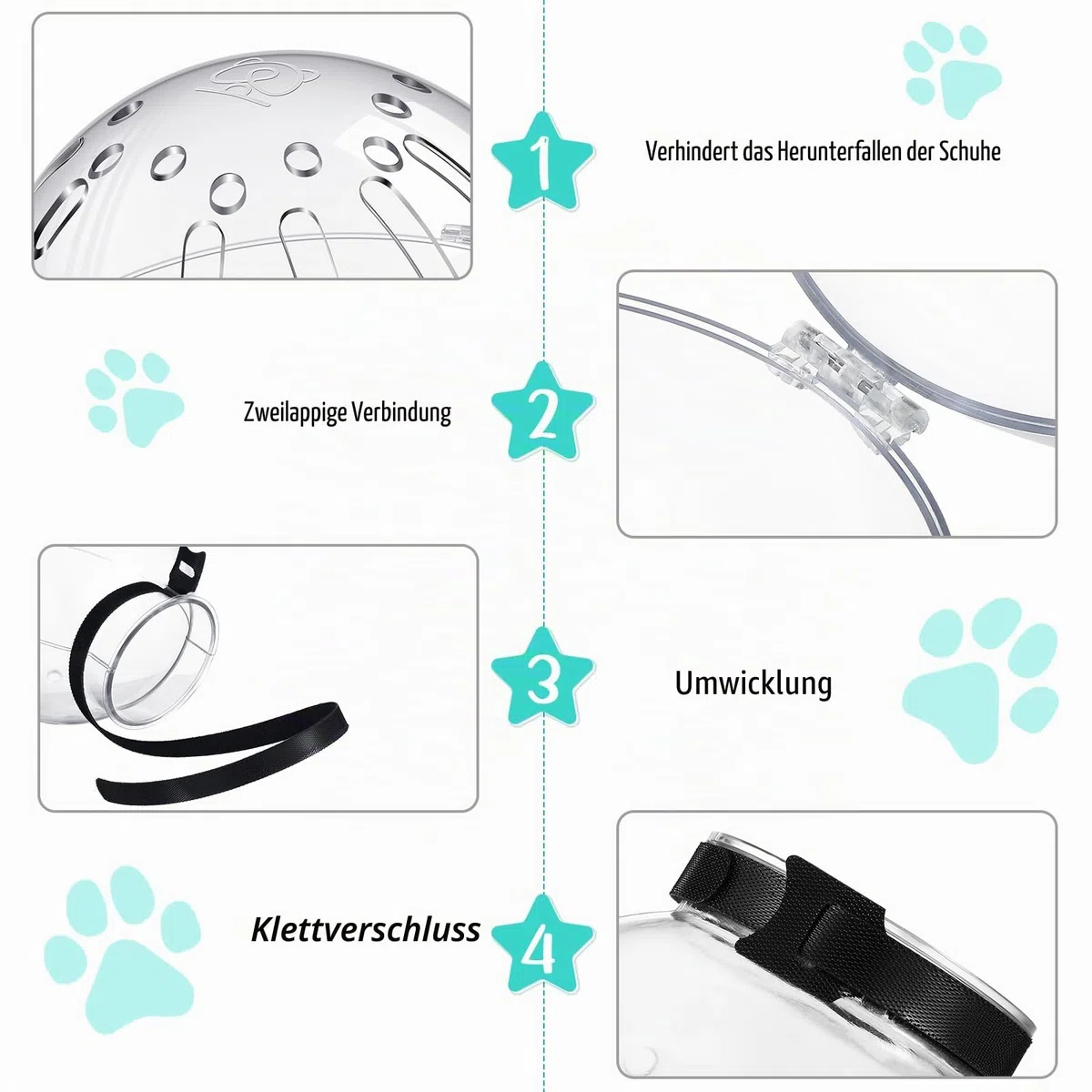Katzen-Maulkorb für die Fellpflege, verstellbare Kapuze mit Pfotenabdeckungen, atmungsaktiv, Anti-Biss-Maulkörbe, Anti-Kratz-Stiefel, Silikon, Muschi-Schuhe, Stiefel, Kätzchen-Potenschutz für