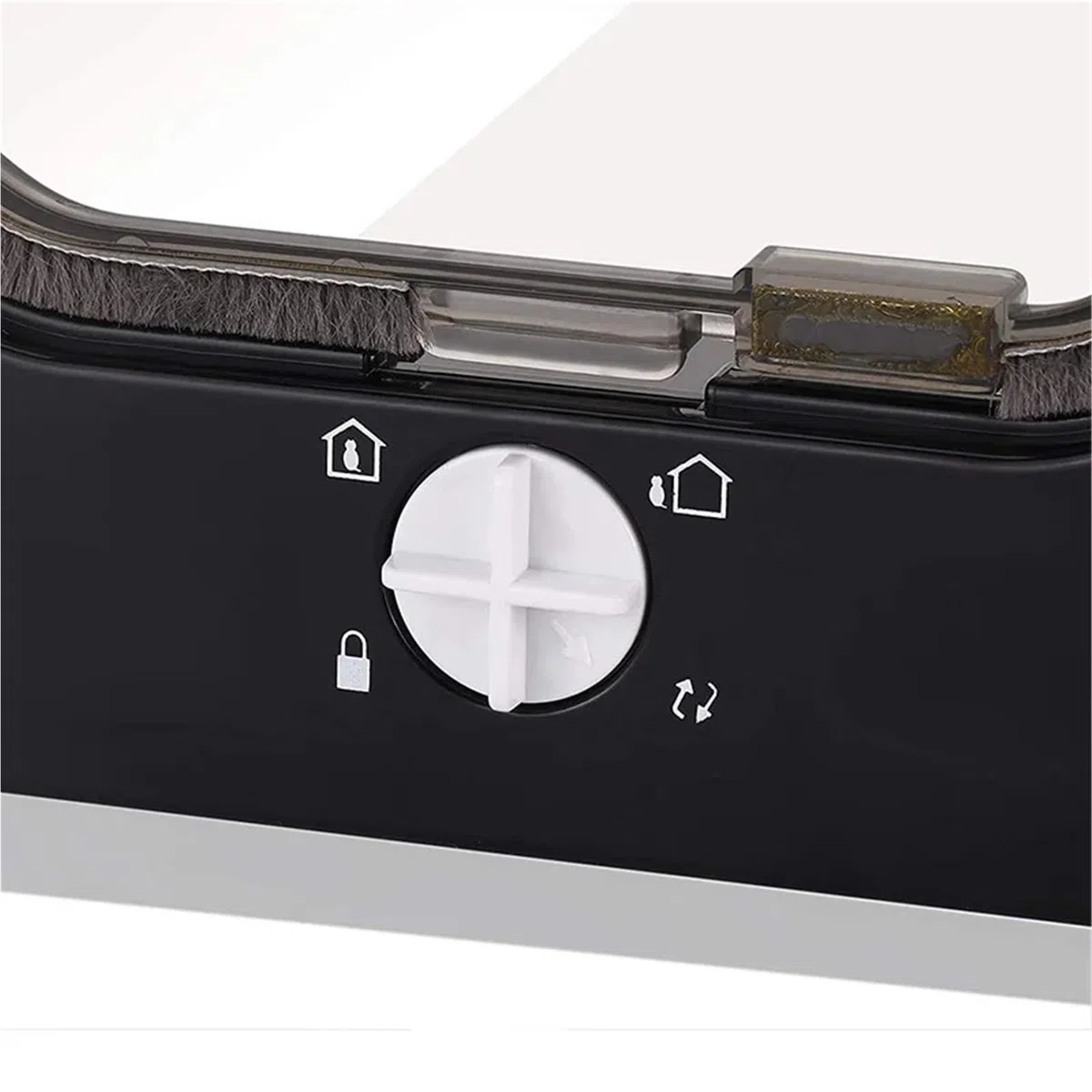 Katzenklappe Tür 4-Wege-Sicherheitsschloss ABS-Kunststoff Hund Katzen Haustiere Smart Retractable Anti Pet Supplies(White,XL)