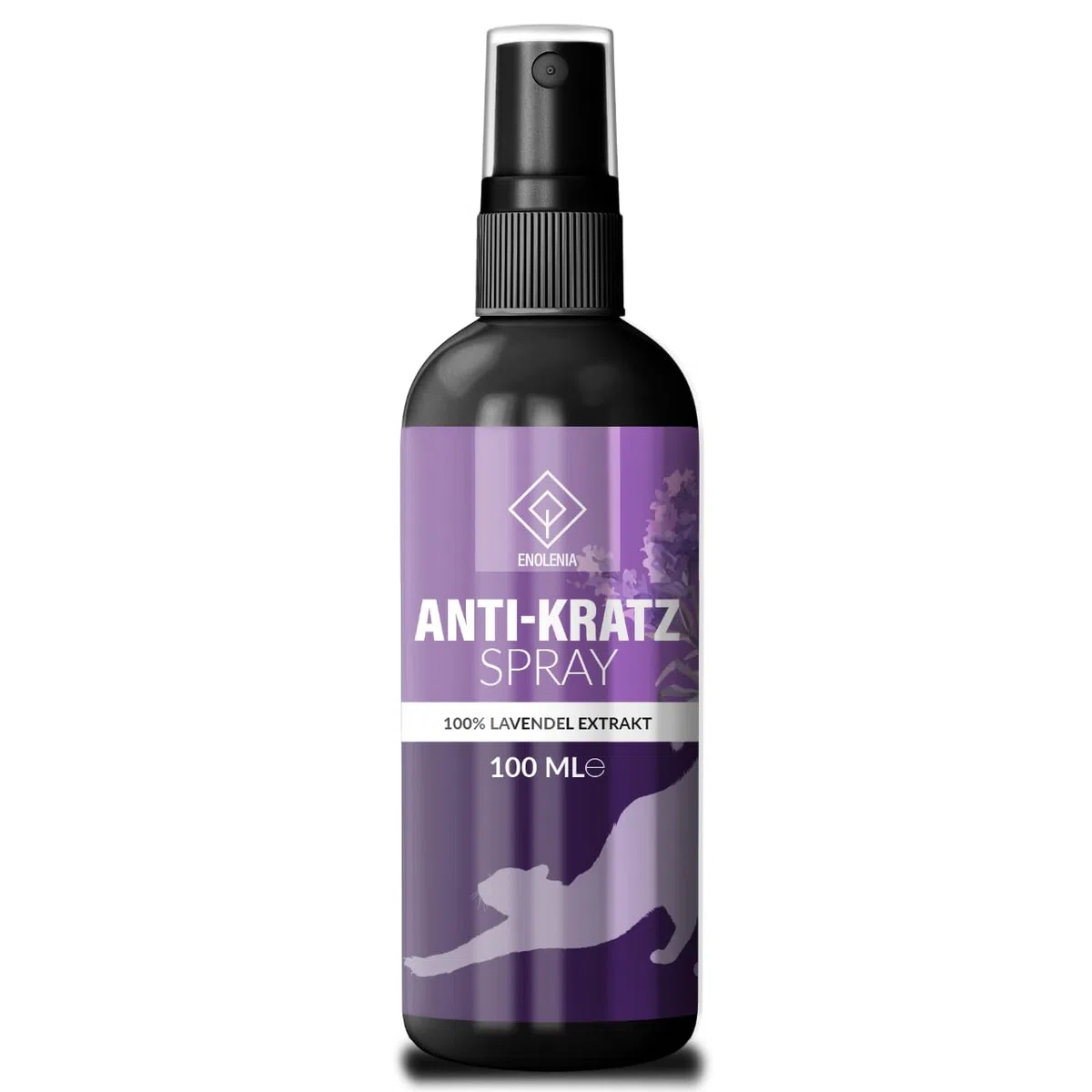 Enolenia® Katzenabwehrspray – Fernhaltemittel und Katzenschreck für Katzenabwehr im Garten, Innen & Außen – Kratzschutz Sofa, Anti-Kratz Spray - ideal zum Katzen vertreiben,100ml