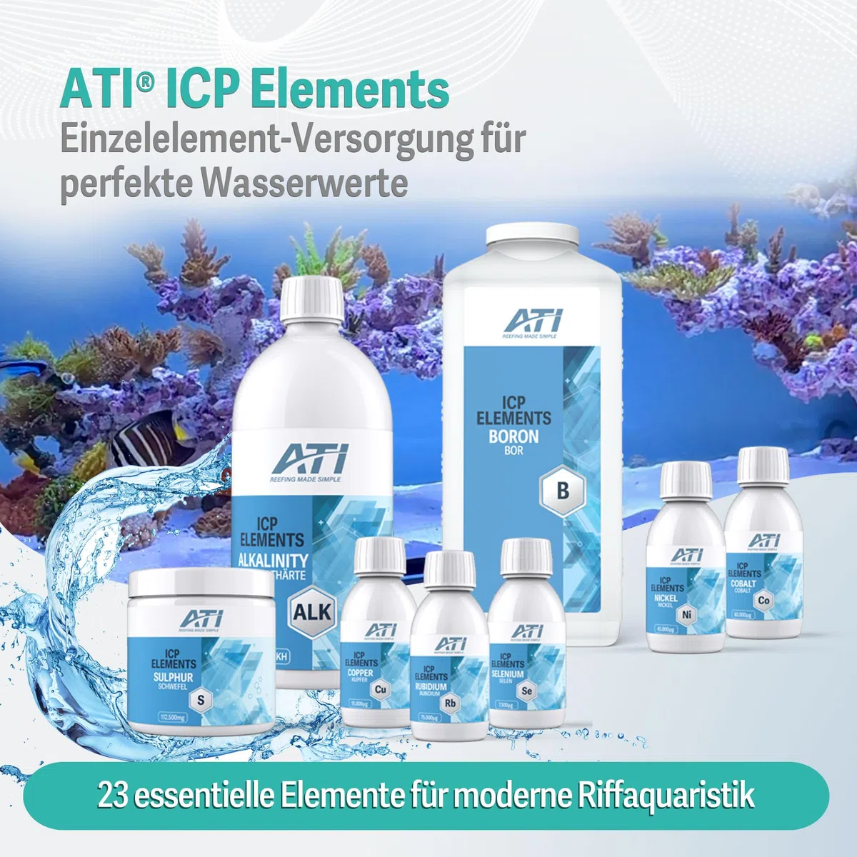 ATI ICP Element Mangan – Spurenelement für Meerwasseraquarium & Korallen, 150ml