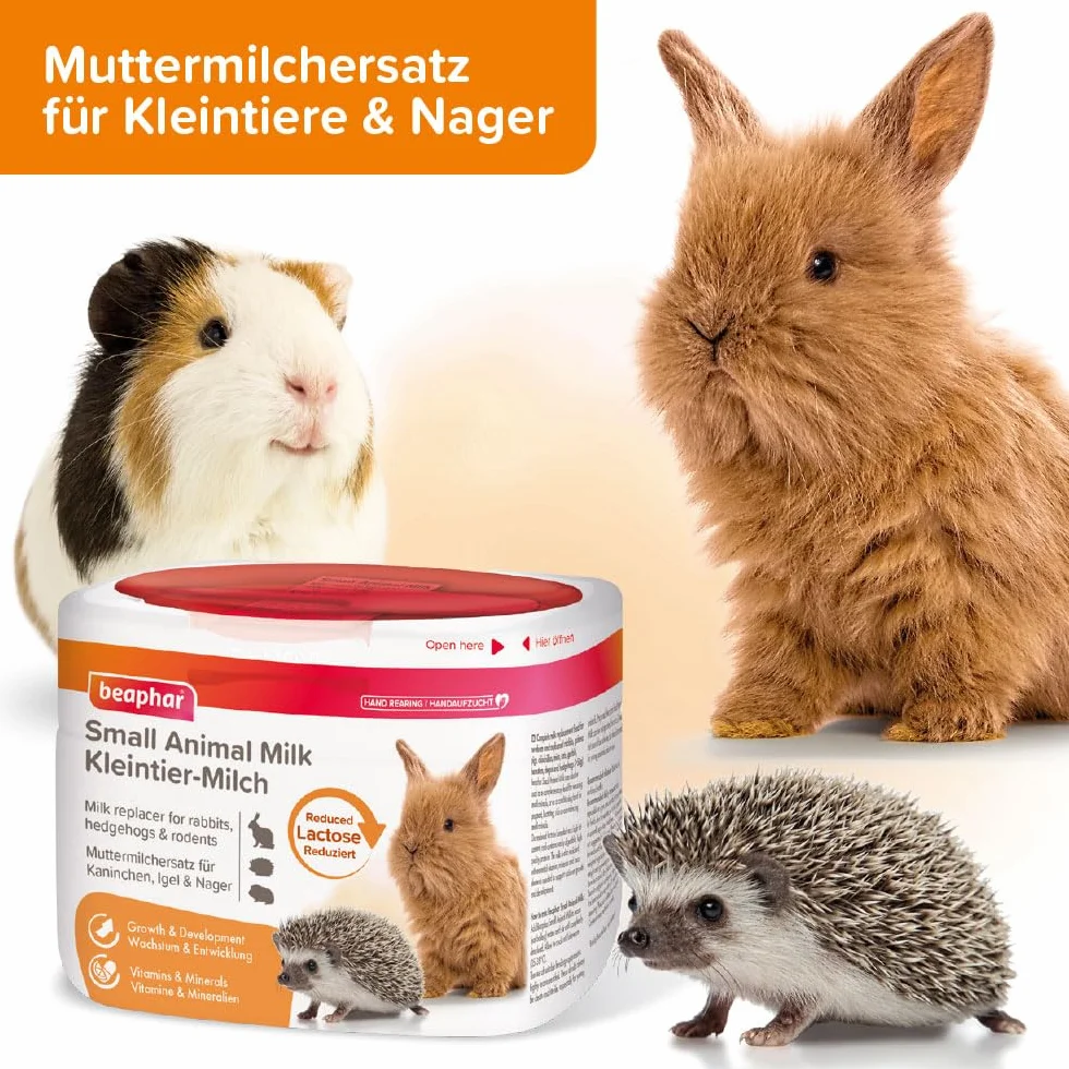 BEAPHAR - Kleintier-Milch - Für Kaninchen, Igel Und Nager - Muttermilchersatz - Laktosereduziert Für Optimales Wachstum Und Entwicklung - 200 g