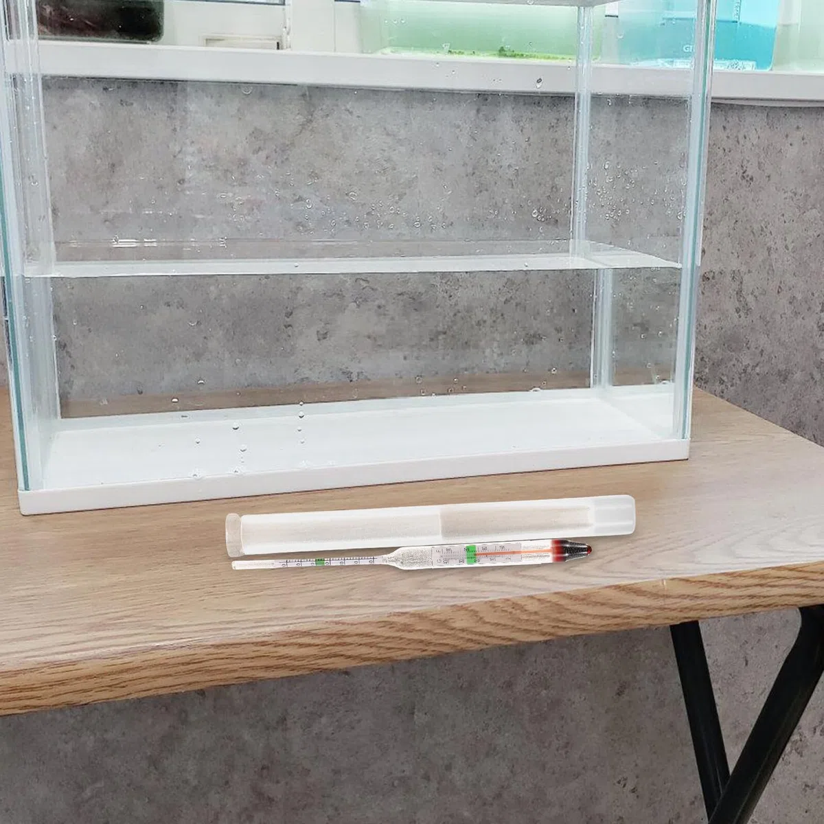 Healifty Meerwasser Salinitätsmesser Hydrometer aus Kunststoff und Glas Kompaktes Aquarium Hydrometer mit Präziser Sonde zur Genauen Dichtemessung für Fischbecken und Aquarien