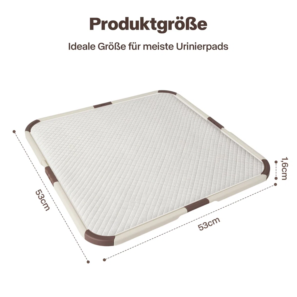 Pet Prime Welpen-Padhalter, tragbare Welpentöpfchen-Schale, Schutz vor auslaufenden Pads, tragbare Urin-Schale für die Welpenerziehung, für Pads mit Einer Größe von 53 x 53 cm oder größer