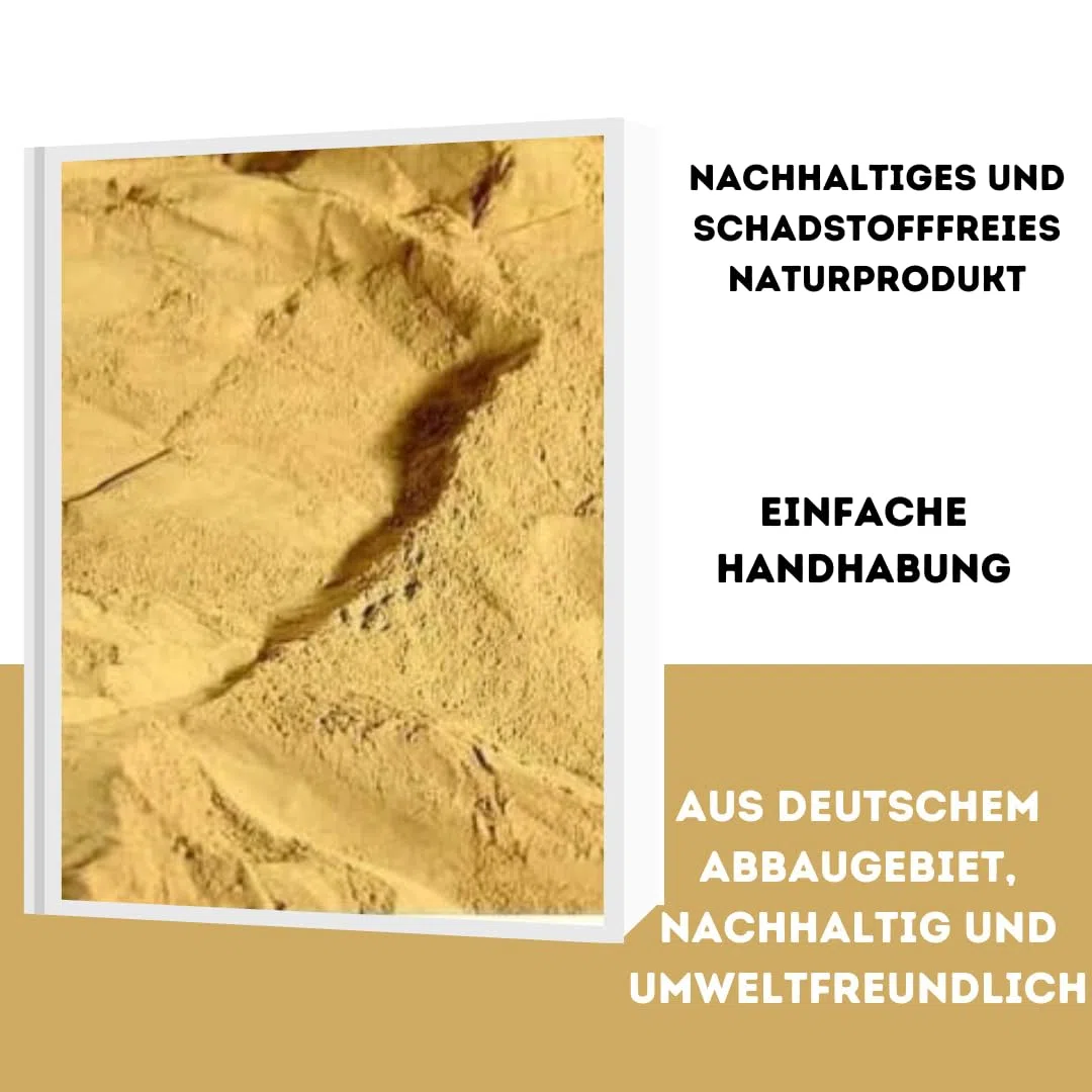 Doubleyou Geovlies & Baustoffe Lehmpulver | 5 Kg | Naturprodukt | Ideal für Terrariengestaltung und Insektenhotels | Perfekt zum Modellieren und Basteln | Terrariensand I Bodengrund I Samenbomben