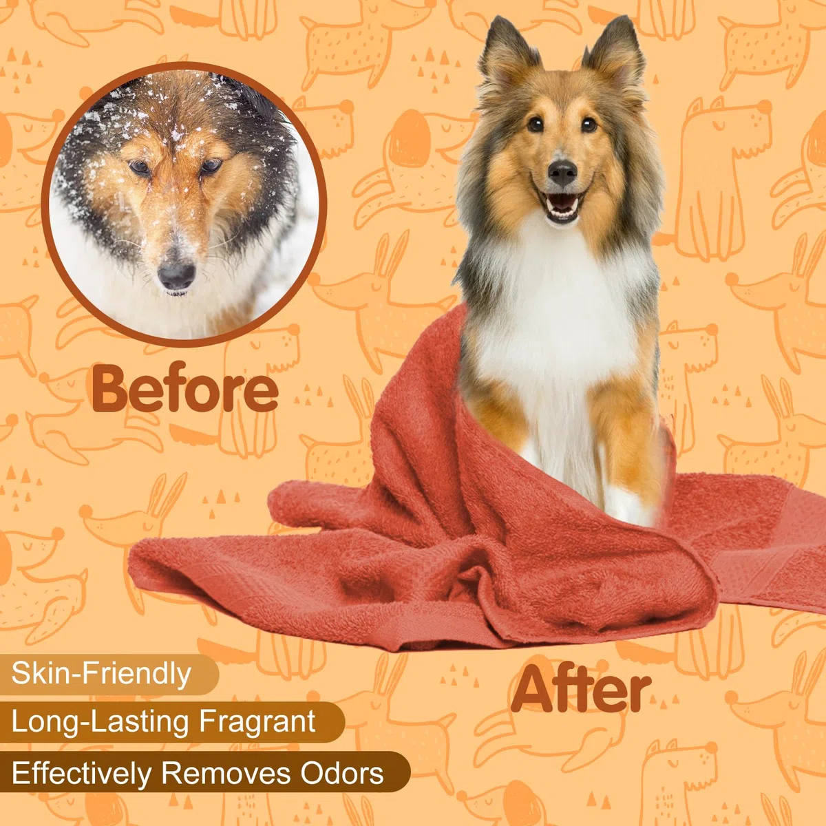 Nobleza Hundeshampoo gegen Juckreiz Milben Pilz Floh,Mit Natürlicher Extrakt,Rückfettendes Sensitive-Shampoo Katze, Anti-Bakteriell, Lindert Hautreizungen,auch für Welpen und Kätzchen (500ml)