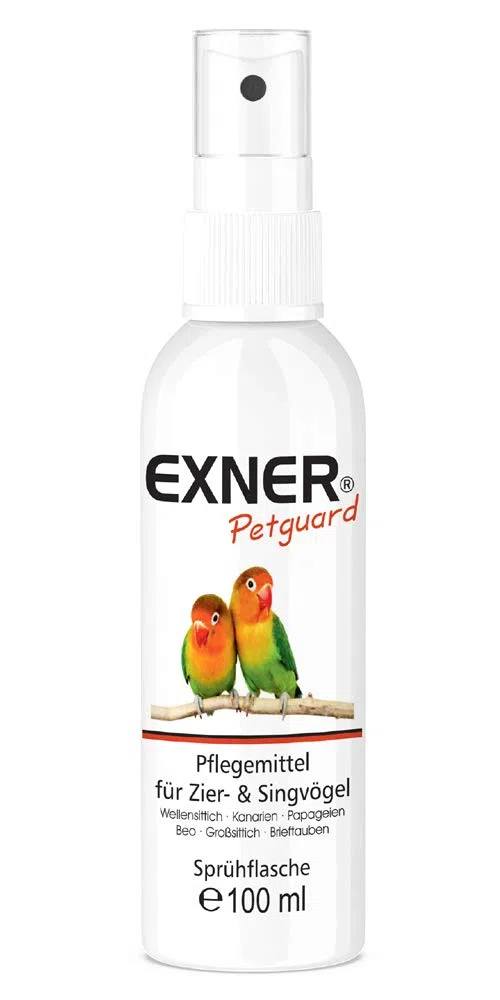 Tierpflege für Ziervögel & Singvögel - Pflegemittel bei Juckreiz, Haarausfall, Entzündung, Parasiten, Räude, Milben & Pilzbefall - biologisch & natürlich - 100 ml Sprühflasche