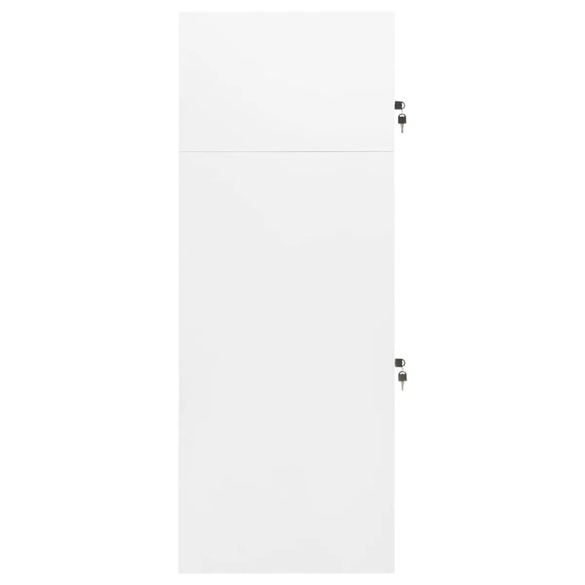 Sattelschrank Weiß Stahlschrank 53x53x140 cm Stahl Sattel