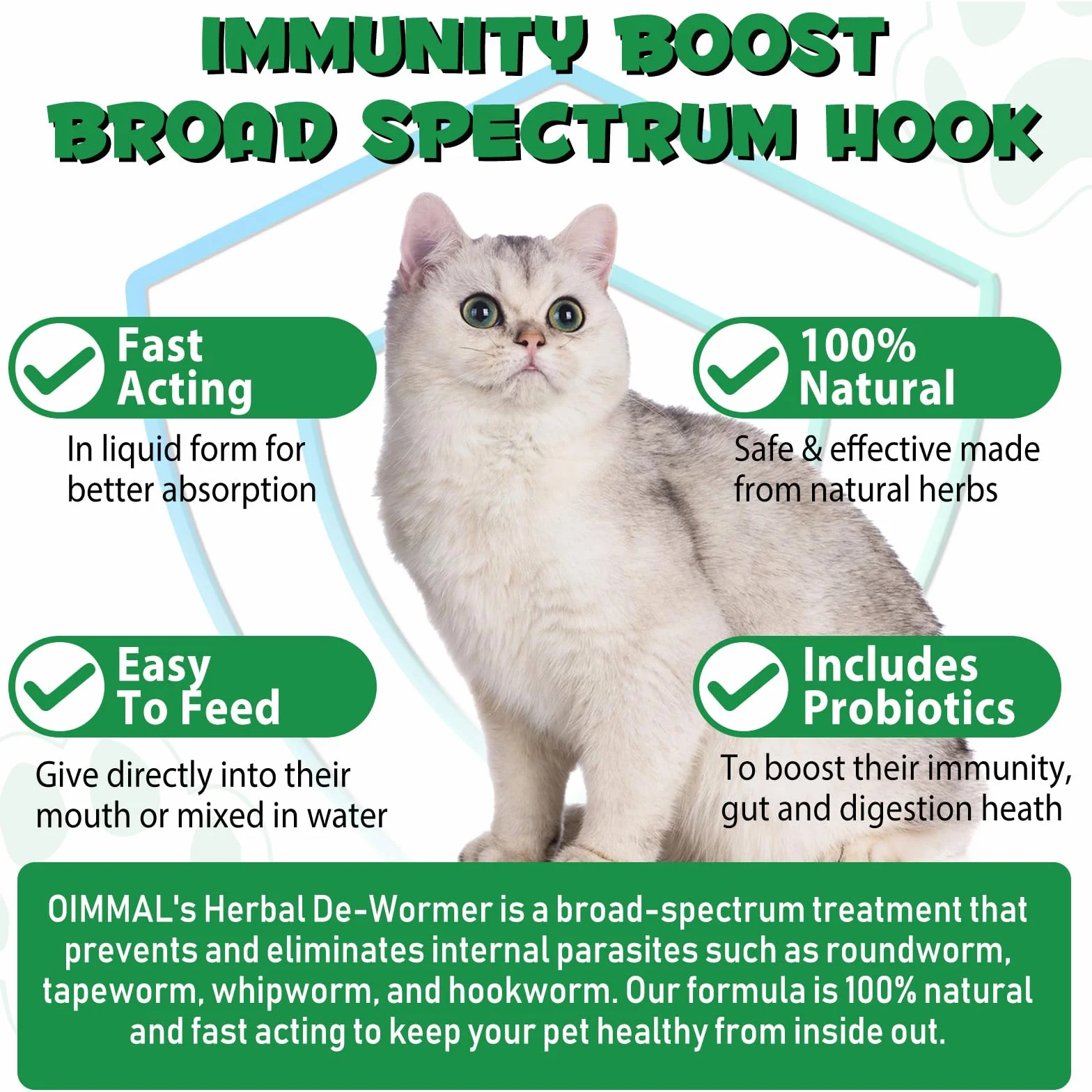 2 Pack Wurmkur Katzen 60ml | mit Probiotika | Natürliche Entwurmungsmittel für Katzen | Wurmtropfen zur Vorbeugung und Bekämpfung von Parasiteninfektionen | Natürliche Formel zur Darmhygiene