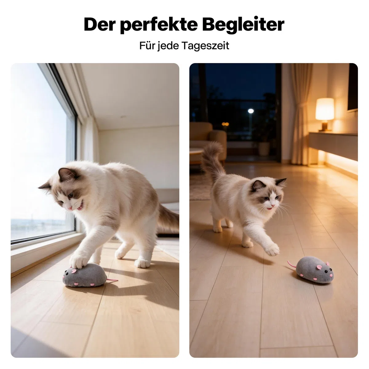 Pet Prime elektrische Katzenmaus, Mausspielzeug für Katze, Spielzeug Maus, Katzen interaktiv Spielzeug, selbstbeschäftigung Katzen Spielzeug, cat Toys wiederaufladbar