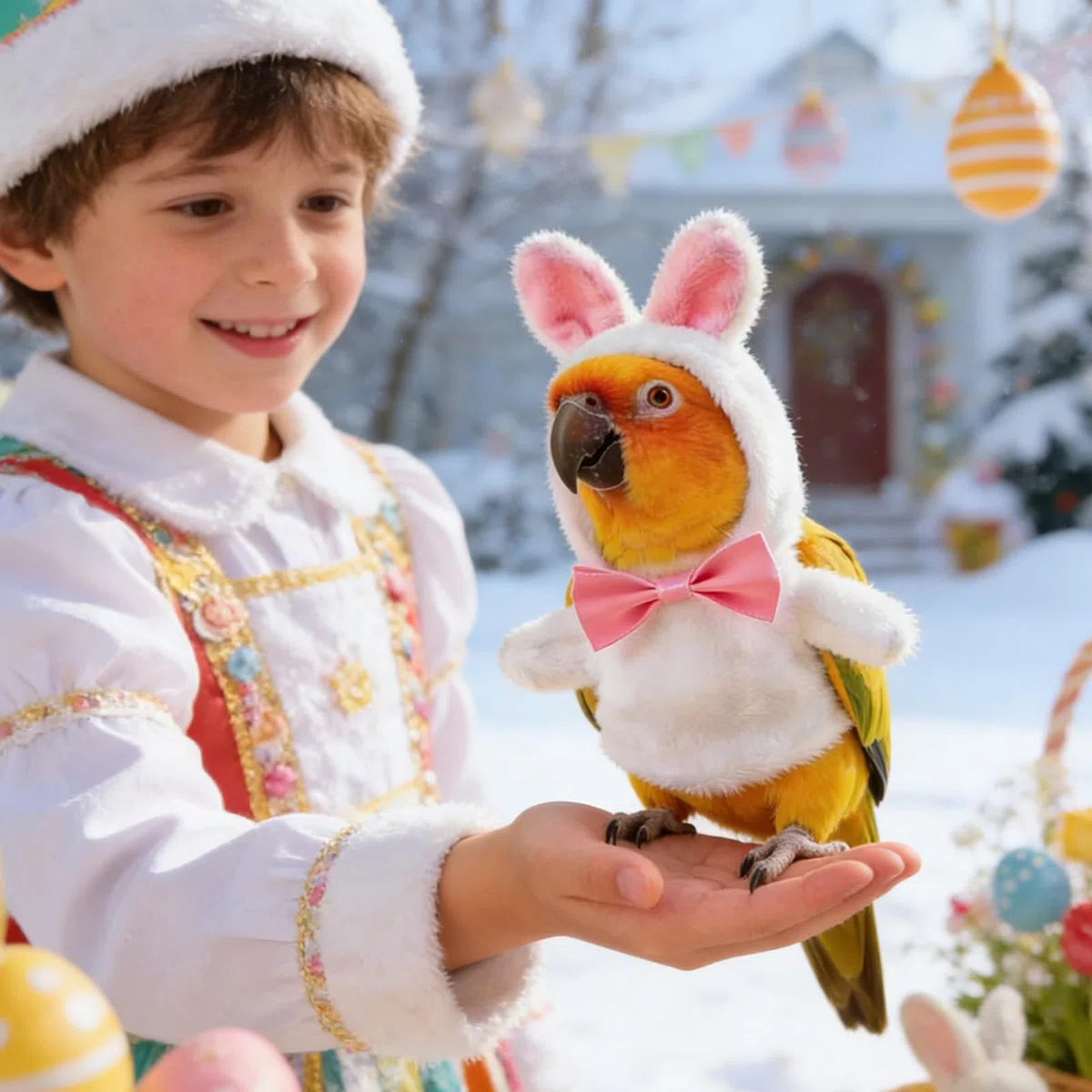 Vogelumhang – Windfestes Vogel-Outfit mit -Design – verstellbare Kleidung für Vögel – für Graupapageien, Wellensittiche, Sittiche, Mainaten