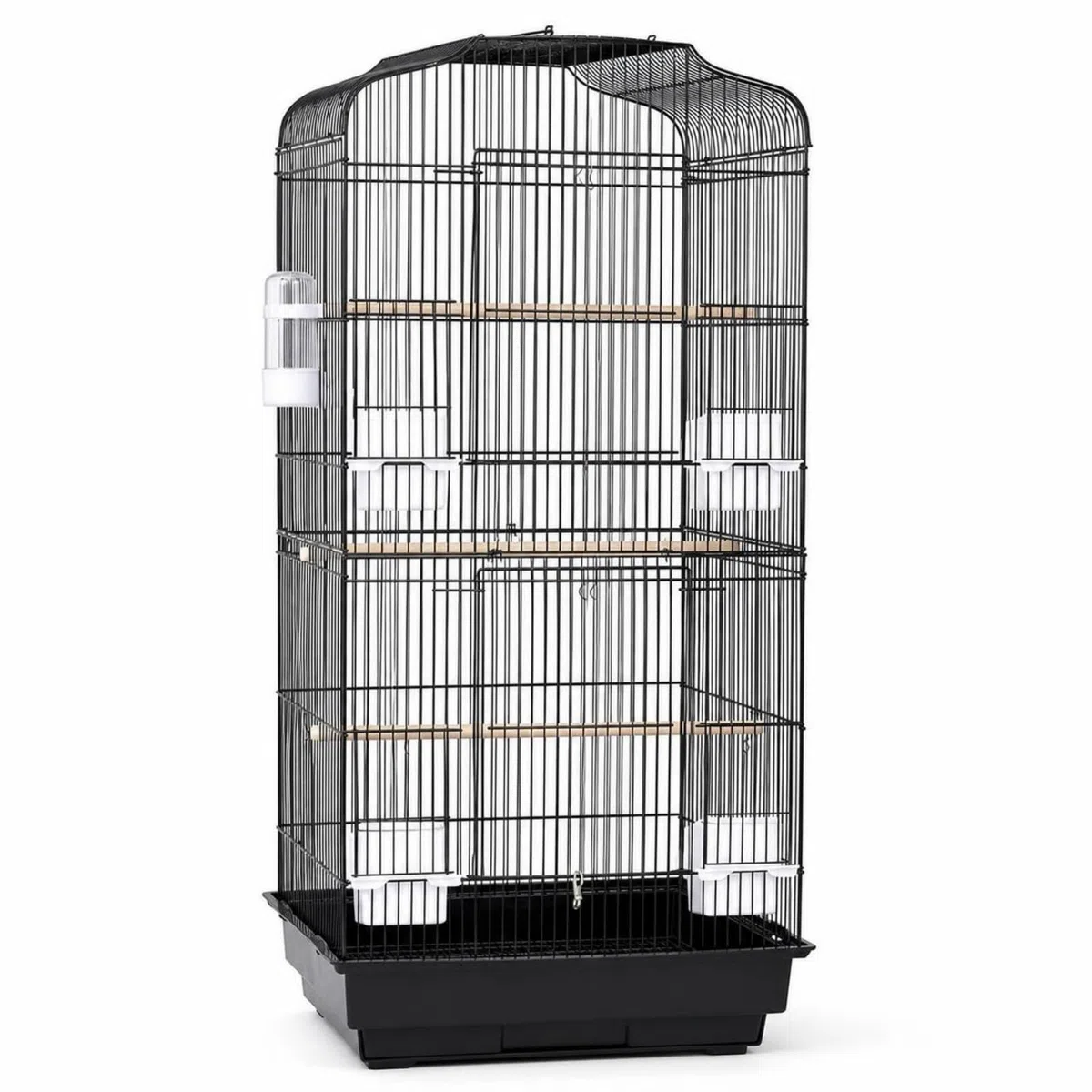 Vogelkäfig Groß Metall Käfig Käfighaus Käfigständer mit Stabilem Metallrahmen Und Gut Zugänglicher Tür Einfache Pflege Dank Ausziehbarer Wanne für, Array, Schwarz, Standardversion