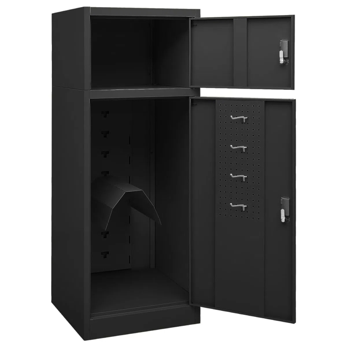Rantry Sattelschrank Anthrazit 53x53x140 cm Stahl Sattelschrank Model339602