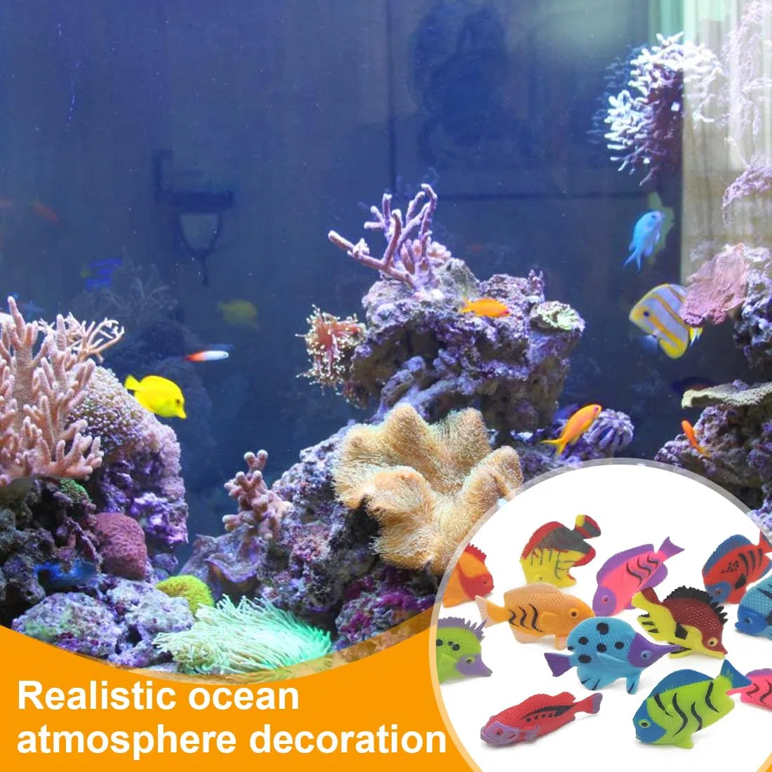 20 pcs fische aquarium fische Künstliche Bewegliche Fische PlastikLebensechte Fisch Verzierung Aquarium Dekorationen für Aquarium,schwimmende fische spielzeug (Zufälliger Stil)