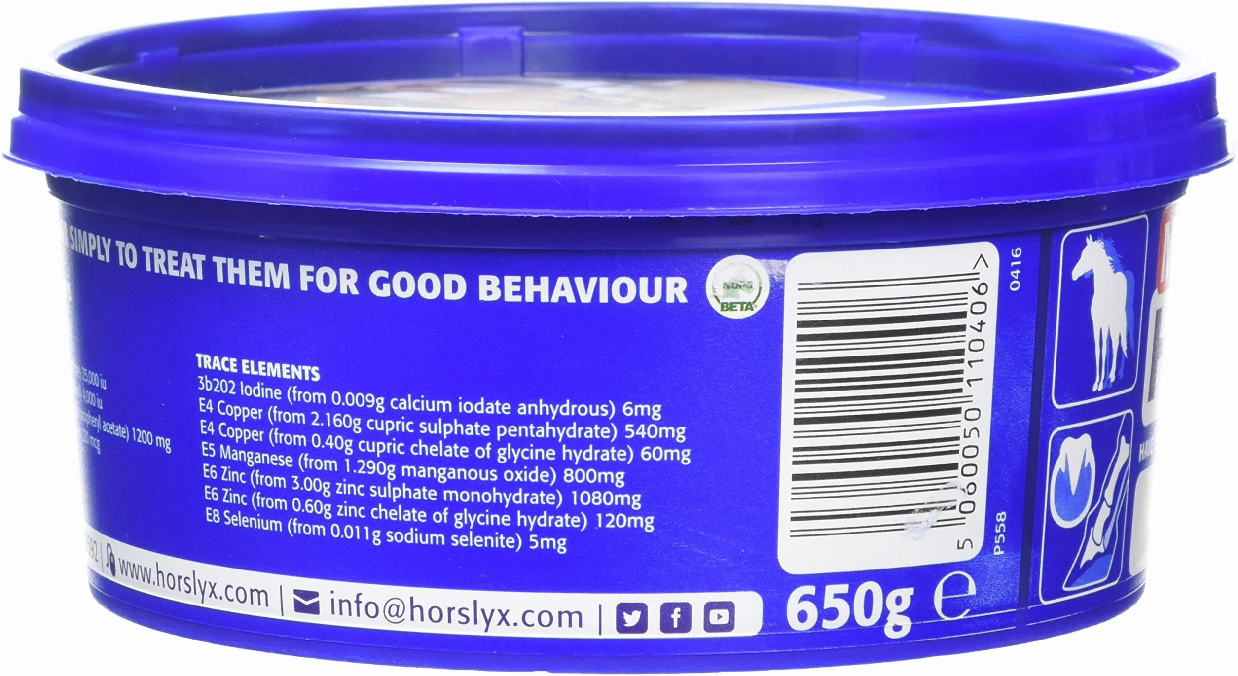 Mini Horslyx Leckmasse, Pferde Nahrungsergänzung, Original 650g