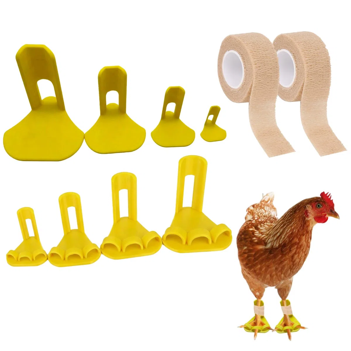 Fixierungsschienen für Hühner, Enten und Gänsebeine, Hühnerbeinschiene für Hühner in verschiedenen Wachstumsstadien,10 Stücke Verstellbare Stützband Für Hähne Gebrochene Füße Geflügel Jungvög