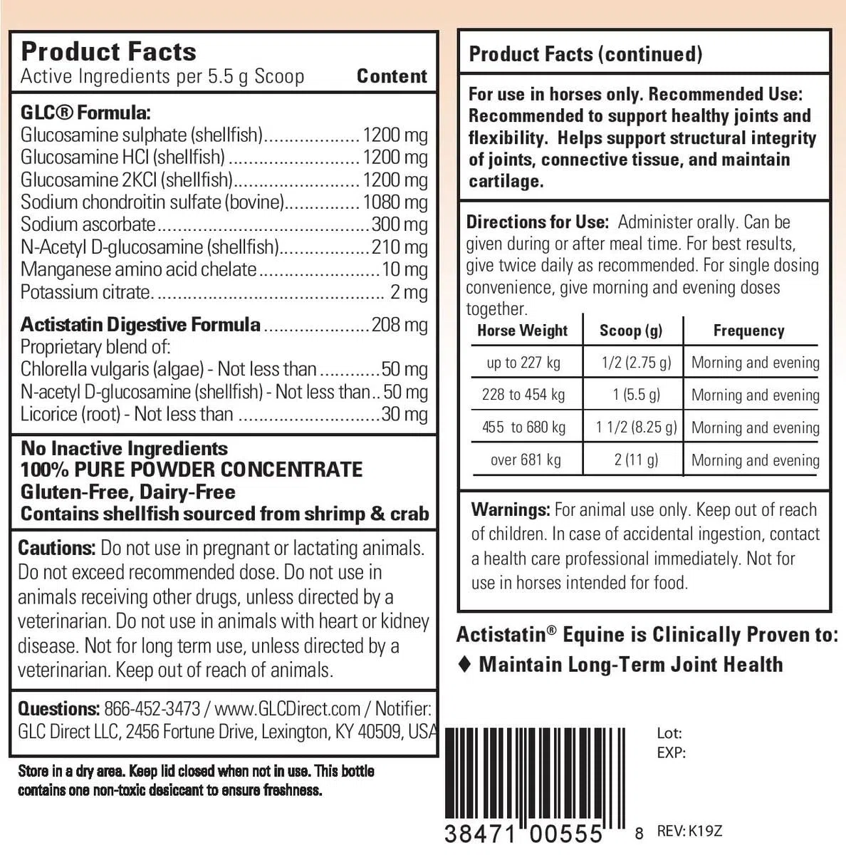 Actistatin Equine 2.05 pound (928g) Equine Powder