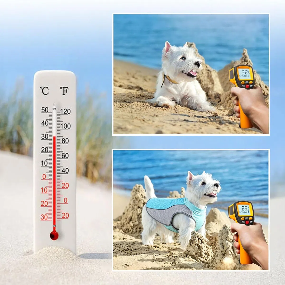 Hund Kühlweste, Kühlweste für Hunde zur Abkühlung im Sommer, Atmungsaktive Hundekühlweste mit Hitzeschutz & Sonnenschutz, Outdoor Cooling Vest Dog,Elastisches Hunde Tshirt (Blau,XL)