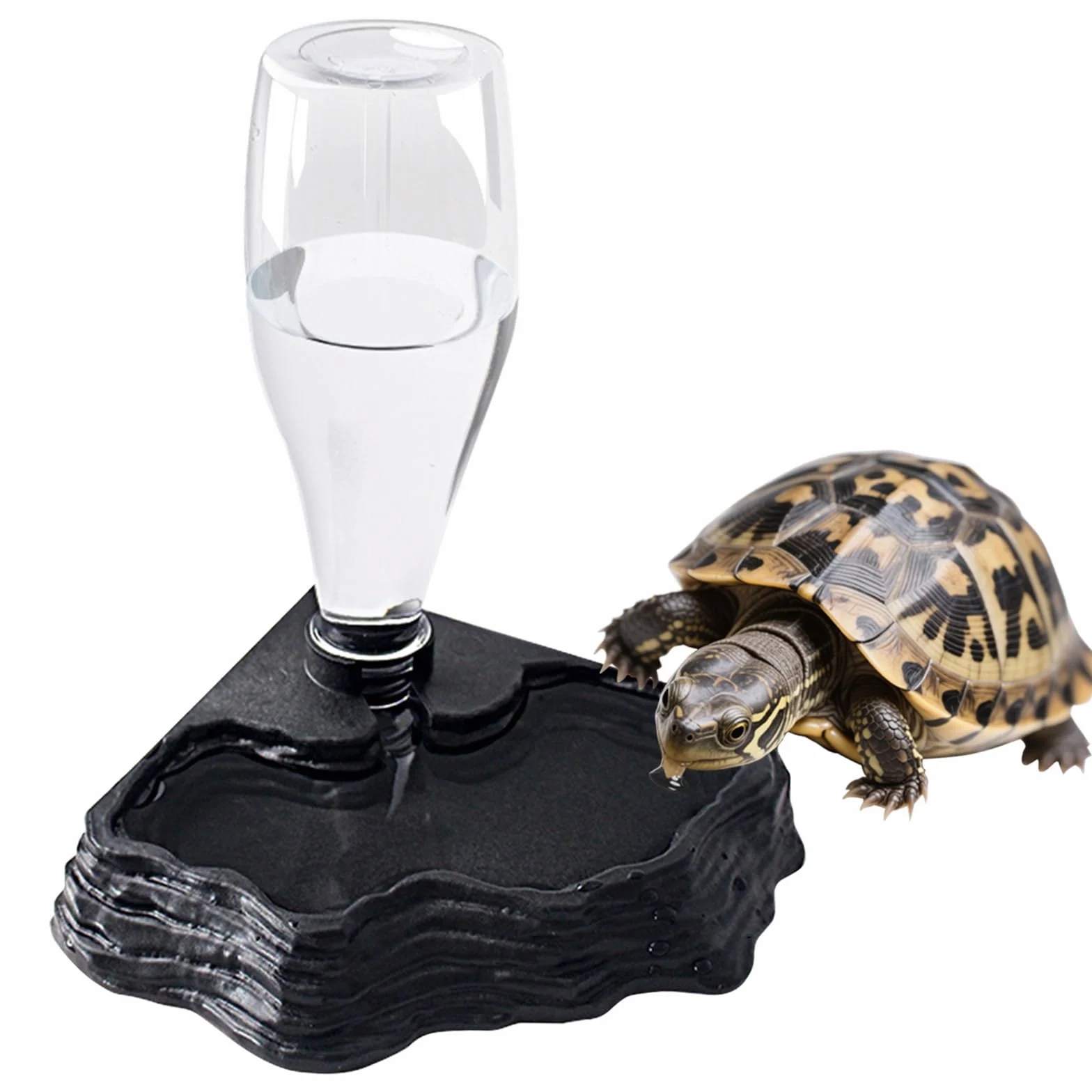 Wasserspender für Reptilien,Schildkröten Wasserschale Automatischer Wasserreservoir,Boden Wasserspender Terrarium-Wassernapf,für Schildkröten,Reptilien