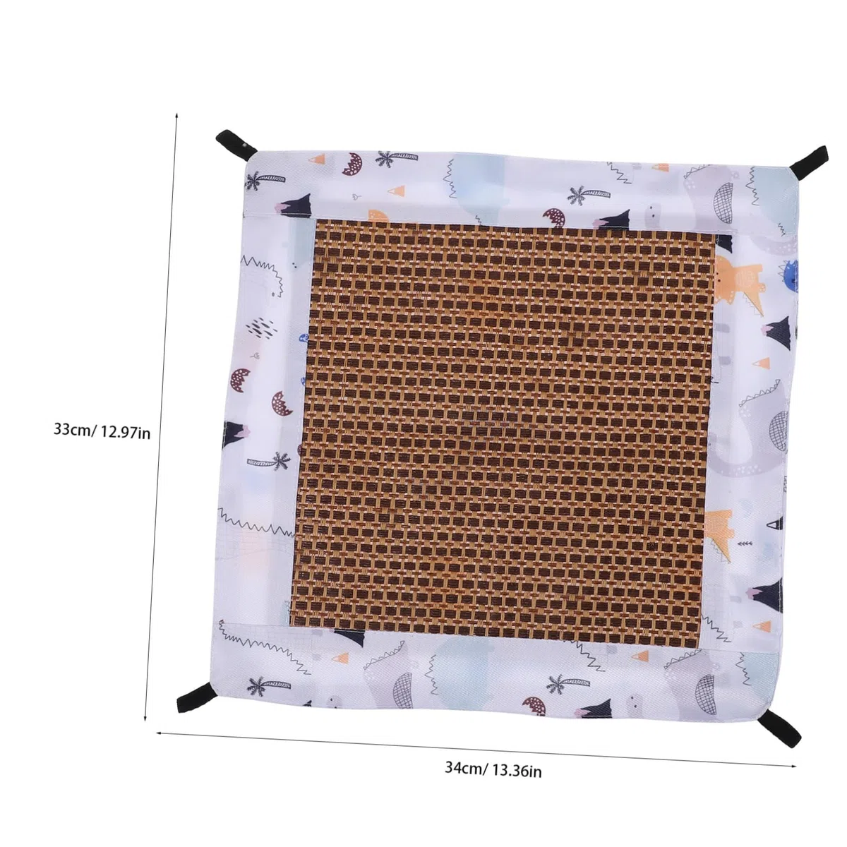 Toyvian Hängematte Für Kleintiere Mit Dinosaurier Motiv 34 x 33cm Atmungsaktives Hängebett Für Hamster Und Ratten Sommerliche Kühlung Für Haustierkäfig