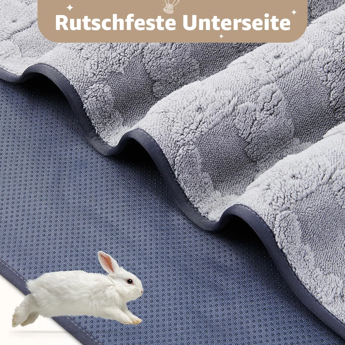 60x45cm Pipipads für Meerschweinchen & Pipi Matte für Kaninchen - Waschbare, saugstarke Unterlage mit rutschfester Unterseite für Hamster und alle Kleintiere Ideal für Käfig, Auto und Sofa