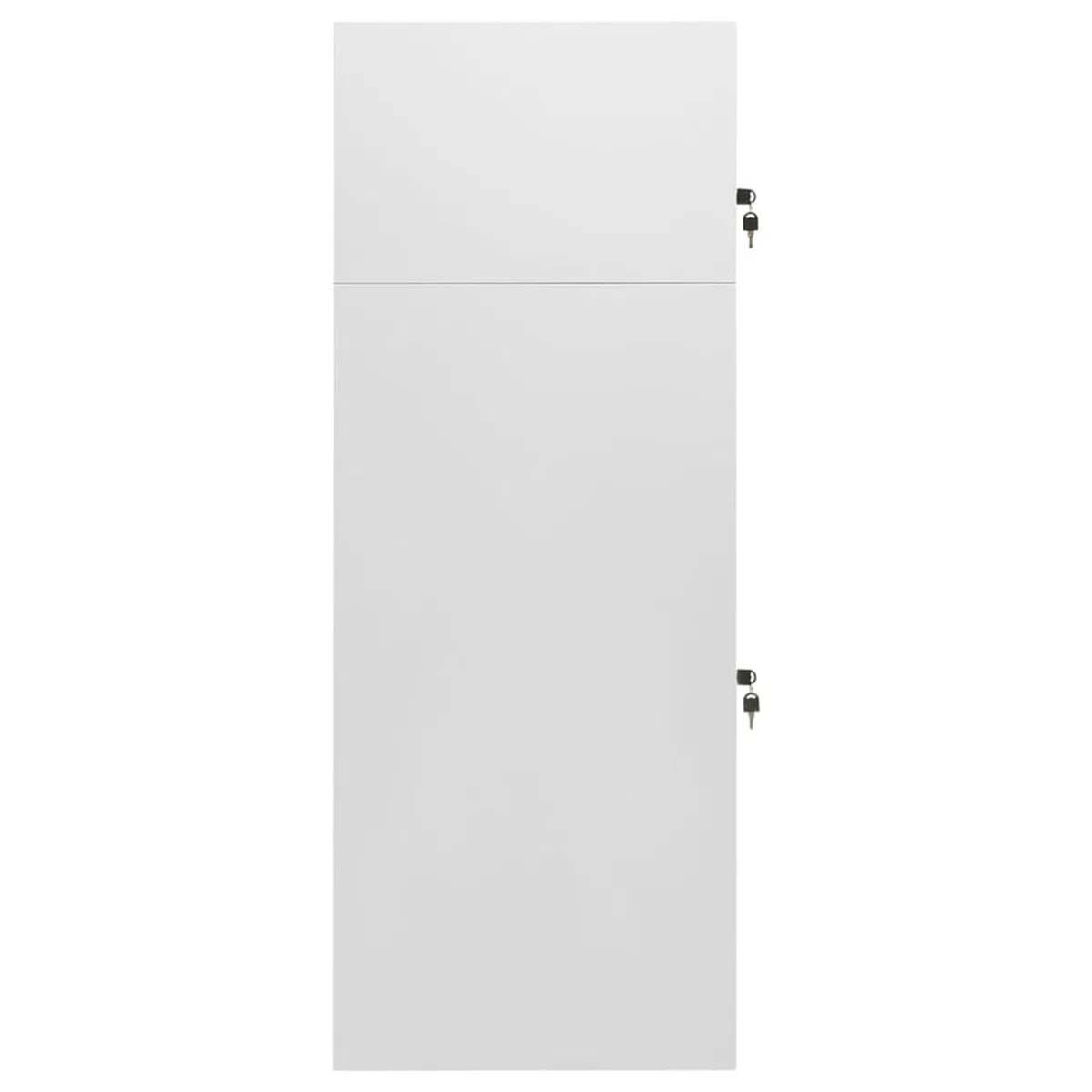 Rantry Sattelschrank Hellgrau 53x53x140 cm Stahl Sattelschrank Model339600