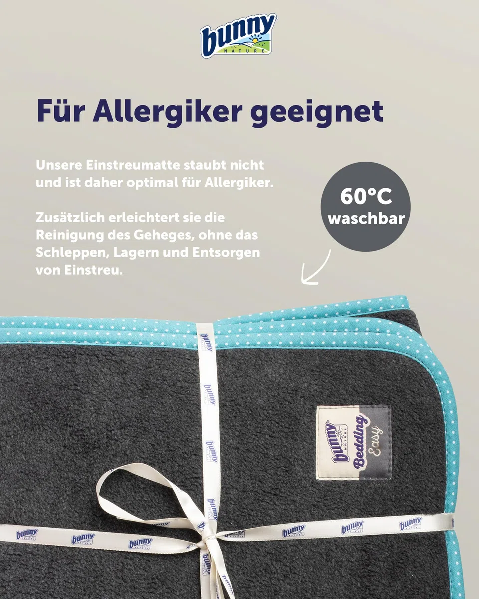 bunnyNature Bedding Easy Türkis - Waschbare PIPI-Pads für Meerschweinchen, Kaninchen - Kleintier Decke - Weicher Fleece & Saugstarker Molton - Antiallergisch