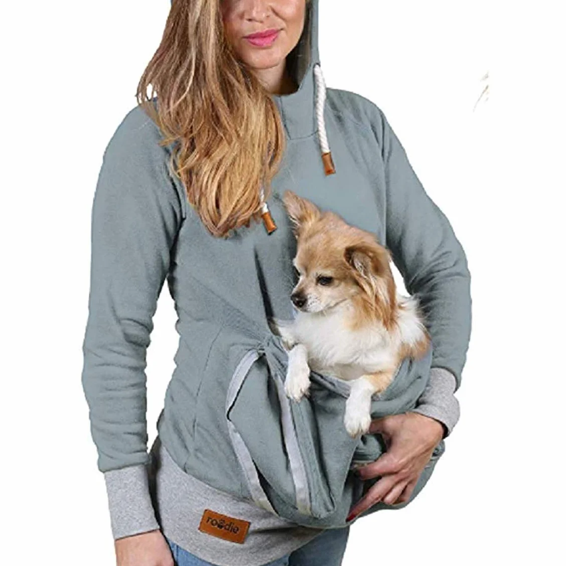 Kapuzenpullover für Herren und Damen, langärmelig, große Kängurutasche, Pullover für Katzen und Welpen, mit Kapuze
