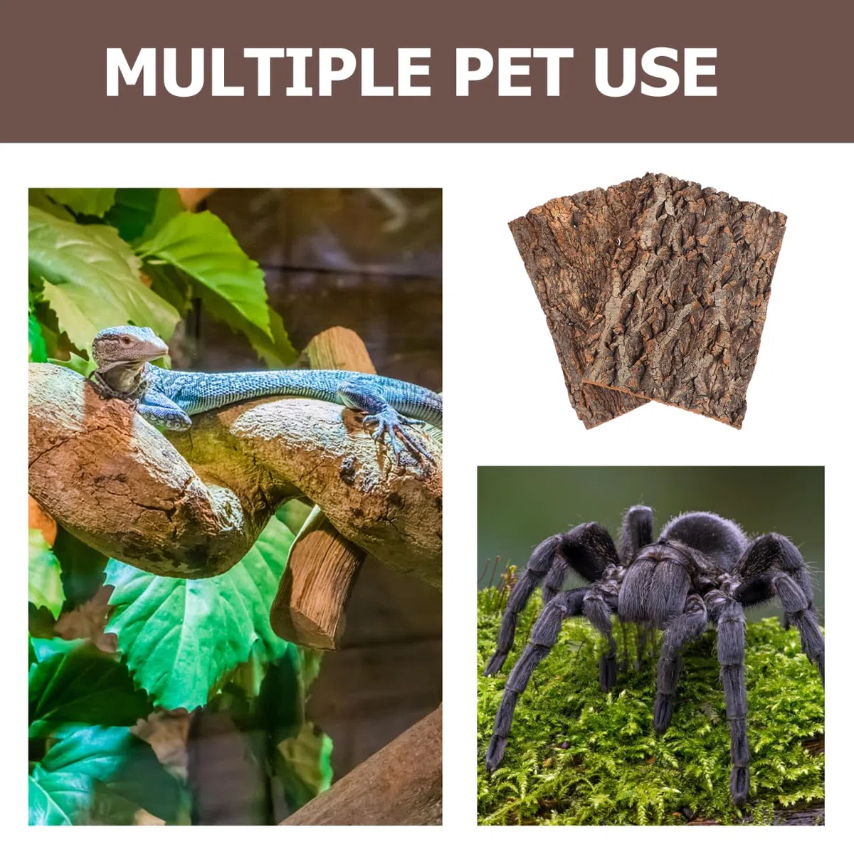 DOITOOL Kork-Terrarium-Hintergrund, 30 0 cm, Reptilienrinde, Kork, Holz, Rinde, Terrarium, Dekoration, Reptilien, Klettermatte, Lebensraum-Dekoration für Bären, Drachen, Geckos, Spinne,