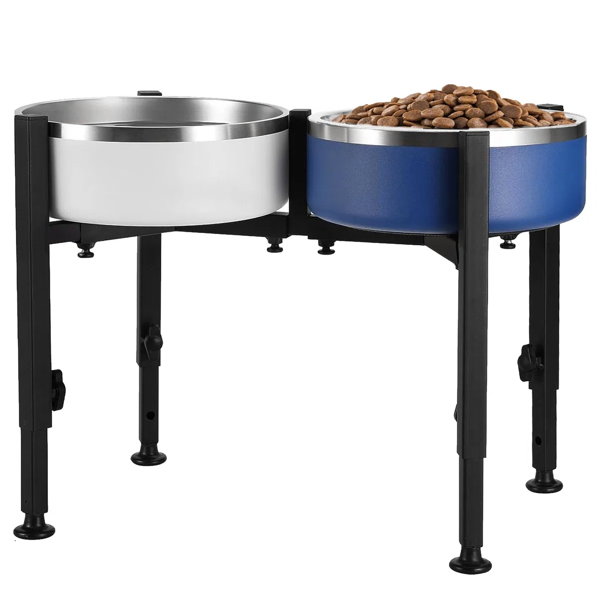 Hundenapf Erhöht, 4 Verstellbare Höhen, Erhöhter Hundenapf, Bietet Platz Für 2 15–28 cm Napfständer Für Hunde Hundenapfständer Metall Für Mittlere Und Große Haustiere, Stabil Und rutschfest