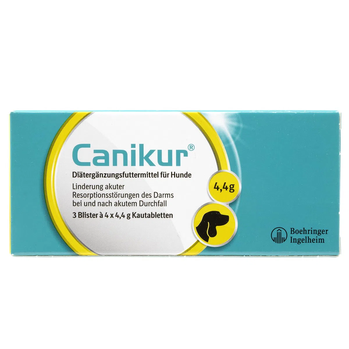 CANIKUR Kautabletten für den Hund – Diätergänzungsfuttermittel zur Linderung akuter Resorptionsstörungen des Darms bei und nach akutem Durchfall 12 STK.
