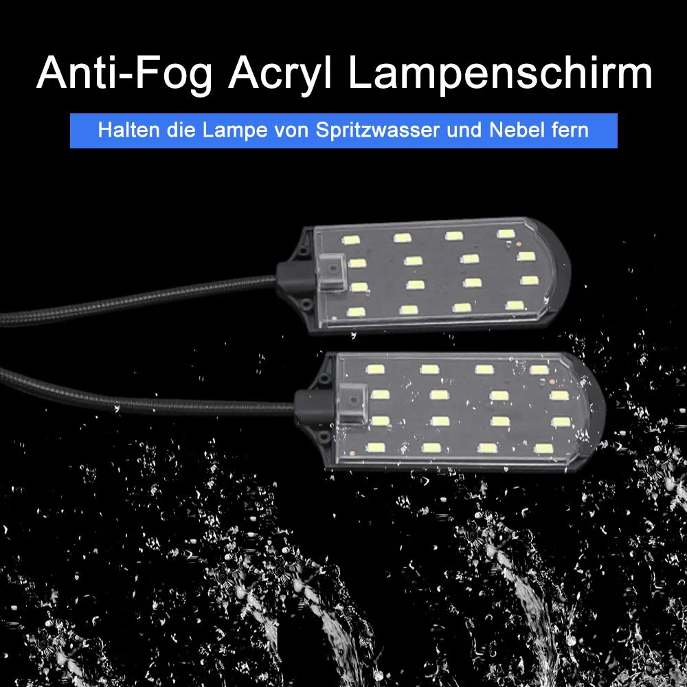 SENZEAL X7 LED Aquarium Beleuchtung Zwillinge Aquarium Lampe Zwei Köpfe LED Licht 220V 1600LM für 8 bis 15 Zoll Fisch Tank Weißes Licht
