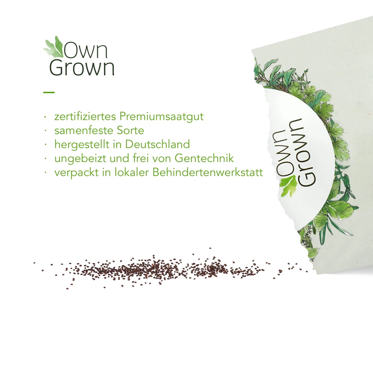 OwnGrown Katzenminze Samen: Premium Katzenminze Saatgut zur Anzucht von ca 1000 Katzenminze Pflanzen – Nepeta Cataria Samen Katzenminze für Topf und Garten – Catnip Pflanze Saat – Katzen Zubehör