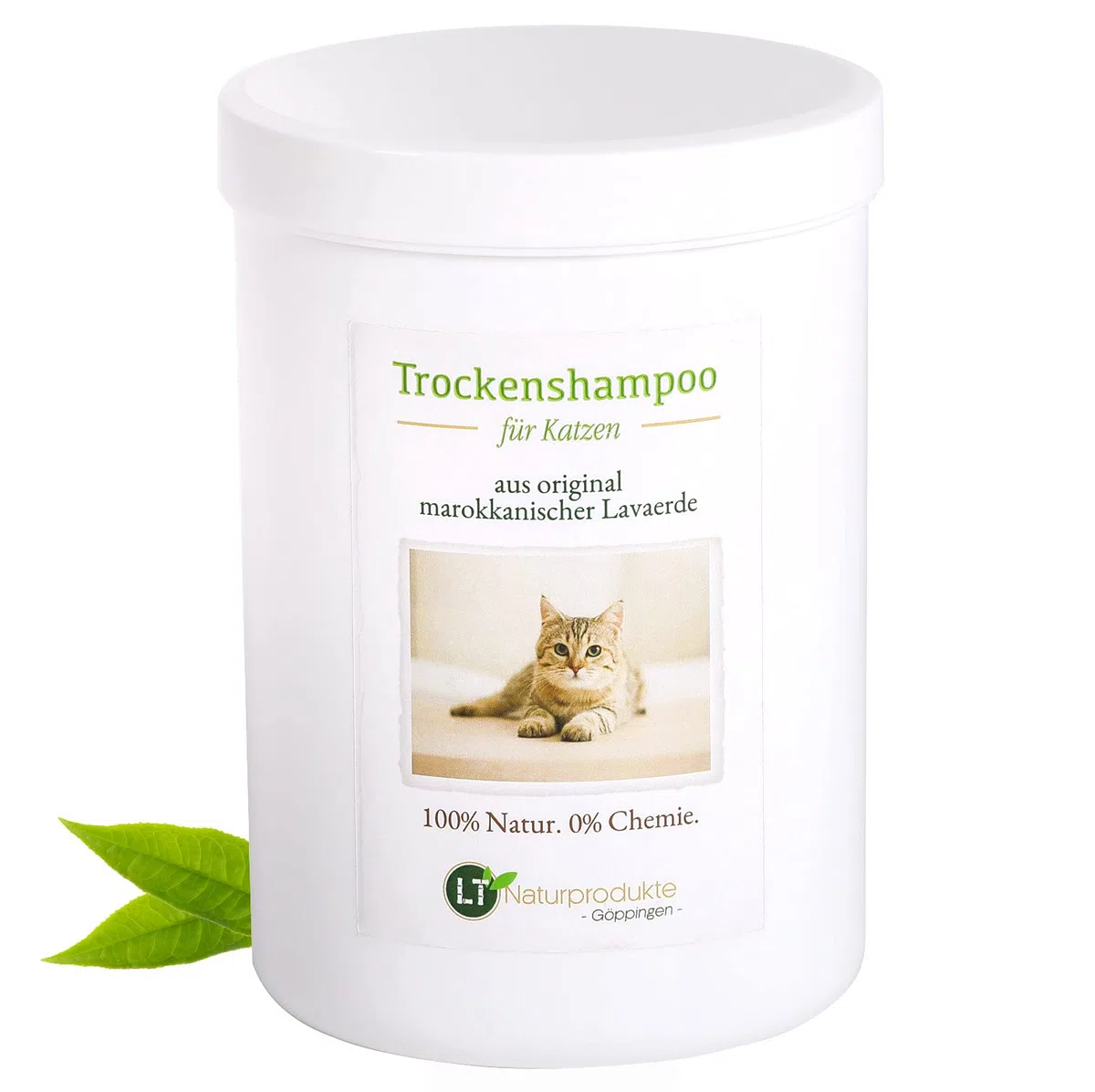 Trockenshampoo für Katzen - mit original marokkanischer Lavaerde | Vegan und Bio | zur chemiefreien Fellpflege | 1 kg