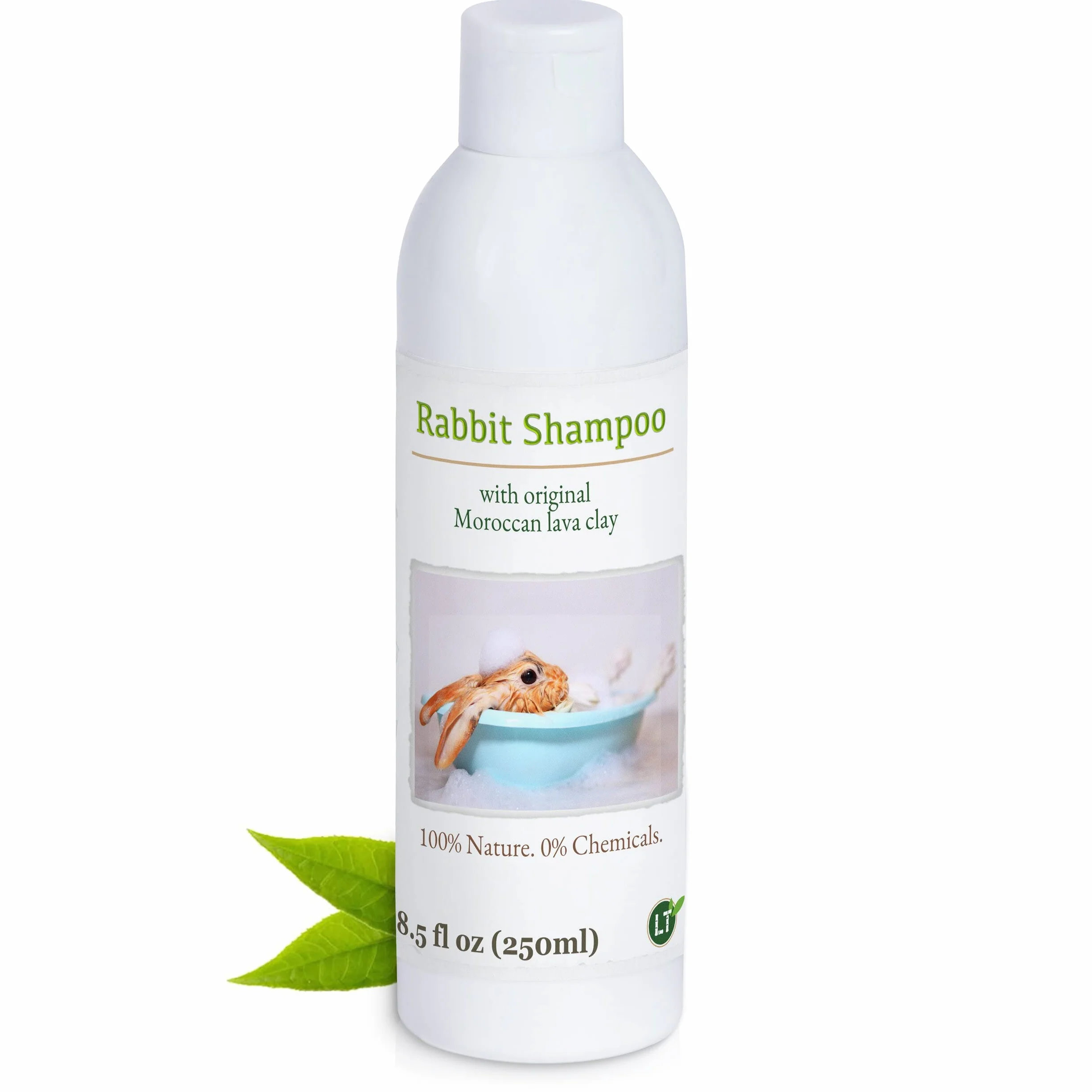 Kaninchenshampoo | Bio | Chemie- und seifenfrei | hypoallergen | gegen Juckreiz | mit original marokkanischer Lavaerde | 250ml | für Kurz- und Langfell