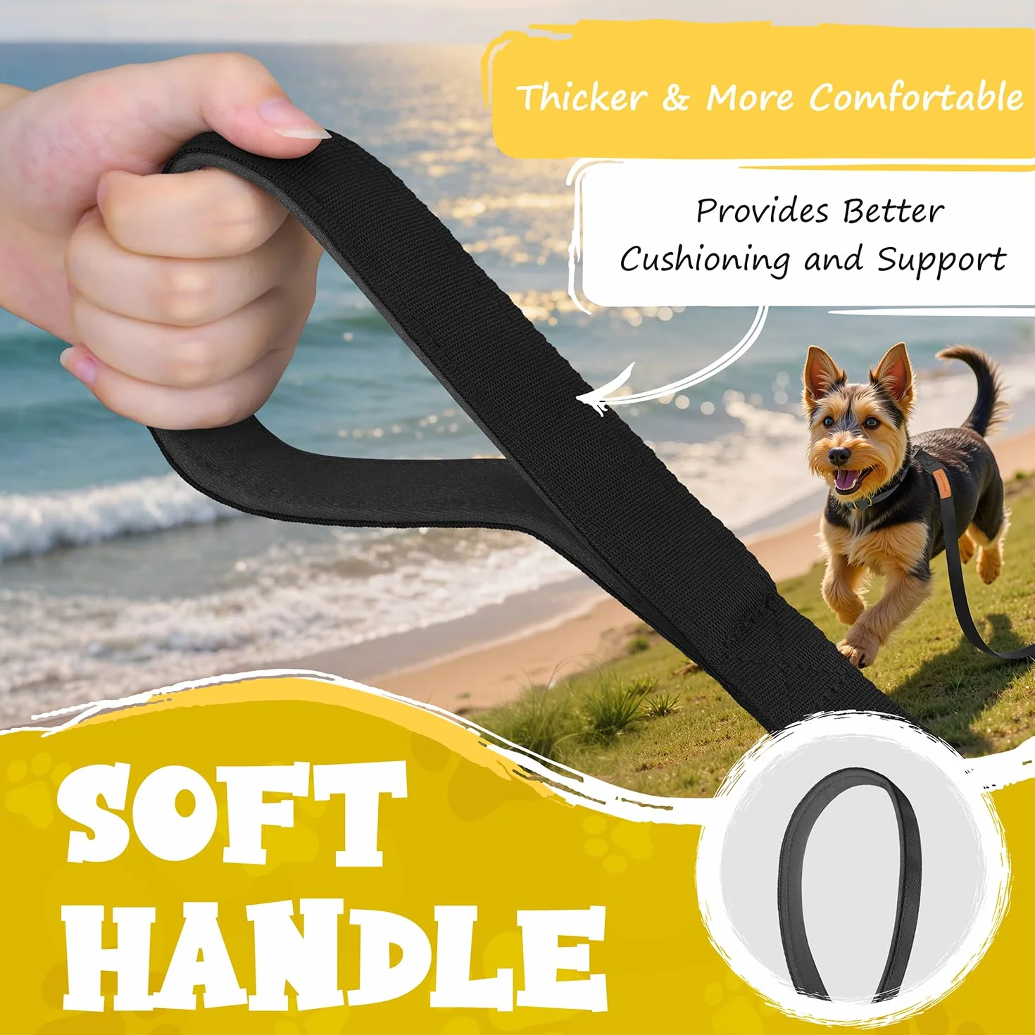 Schleppleine für Hunde, 3m 5m 7m 10m 15m 20m 25m 30m Schleppleine mit Robusterem Karabiner, Hundeleine für Große bis Kleine Hunde, Laufleine für Spaziergang, Übungsleine, Reißfeste Trainingsleine